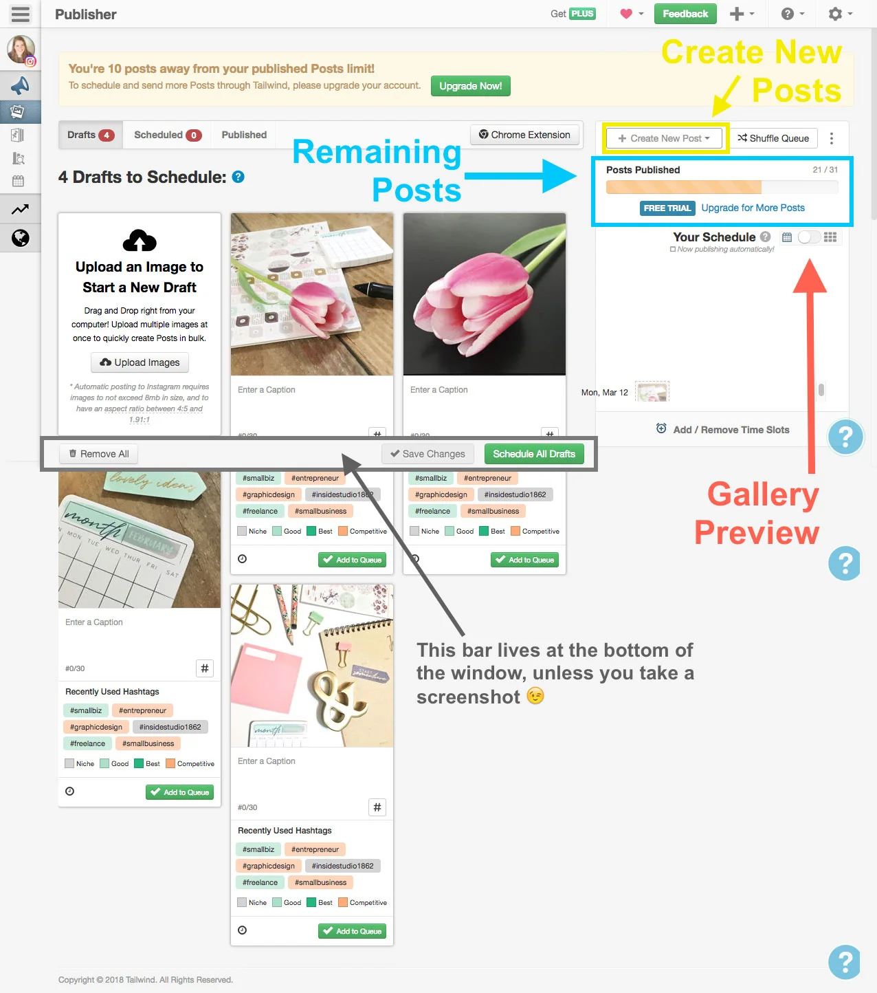 This is basically how it will look when you get it set up, and upload some drafts.