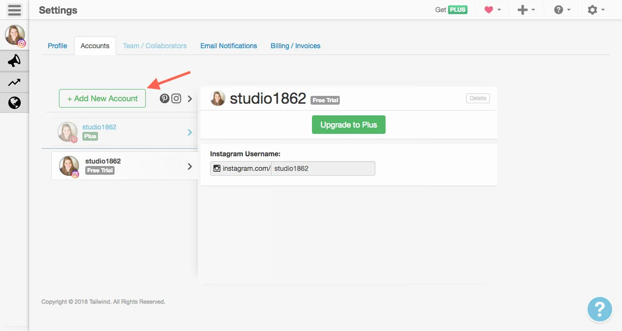 In your settings, go to Accounts, and then select + Add New Account then follow the steps they provide for you.