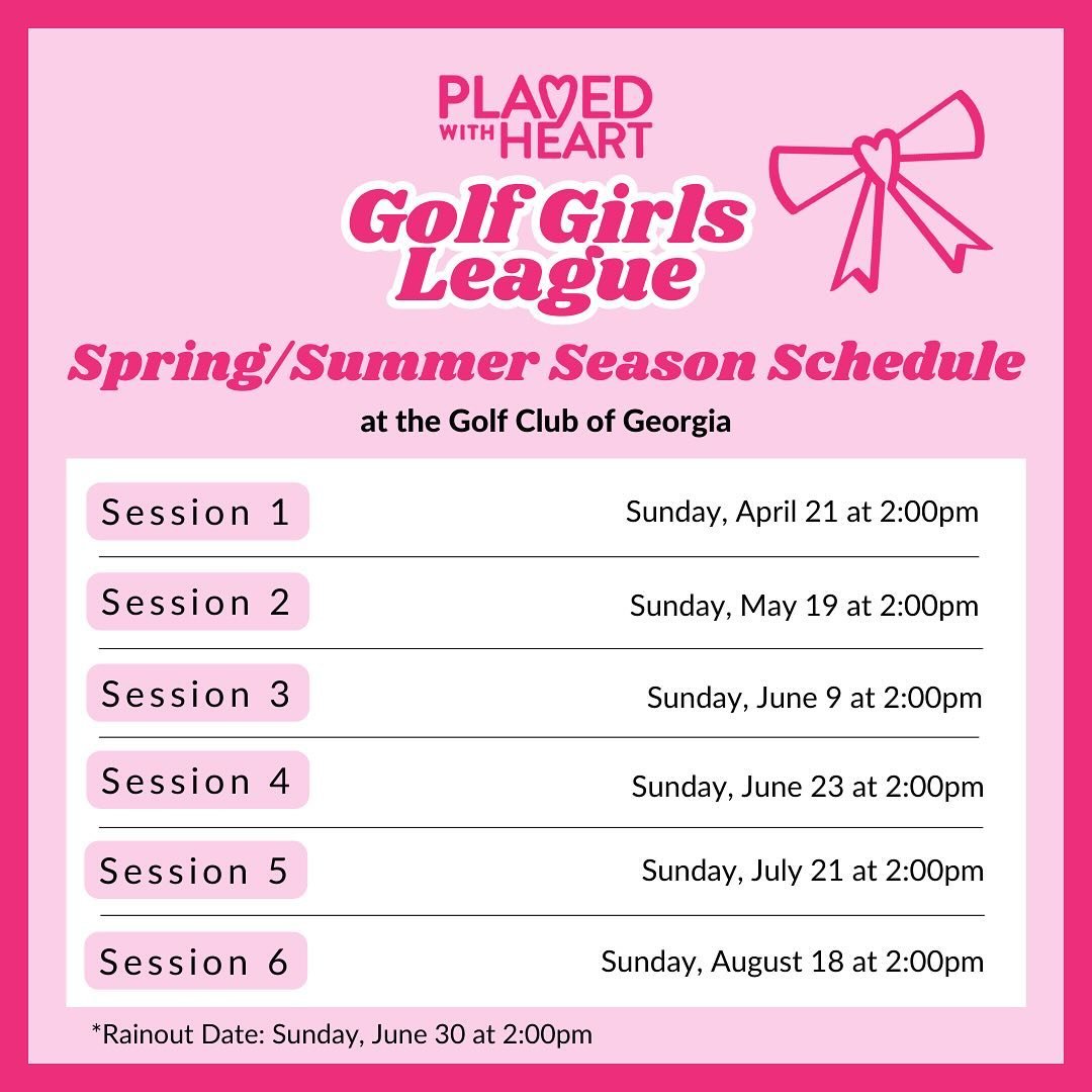 57 golf girls!!🩷🎀 Our Spring/Summer Season league is complete &amp; our schedule is set! ✔️We can&rsquo;t wait to get the season started!⛳️ ☀️