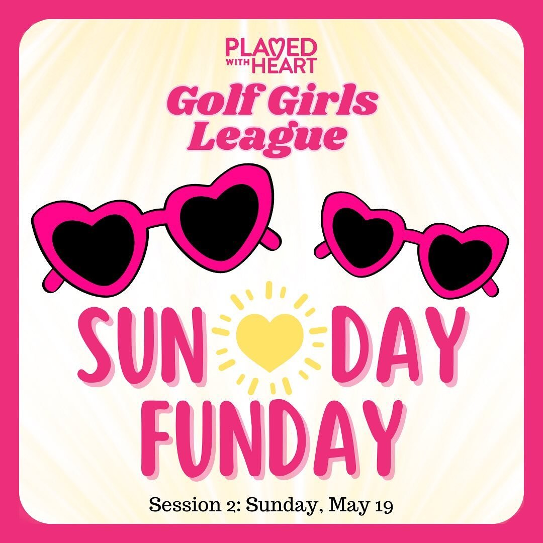 SUN☀️DAY Funday!!😎🩷⛳️ Golf Girls League Session 2 is THIS Sunday and we can&rsquo;t wait to get the season ~rollin&rsquo;~ on the putting green!⛳️ See you soon, golf girls!🎀🩷

#golfgirl #golfgirls #pink #womensgolf #girlsgolf #juniorgolf #sundayf