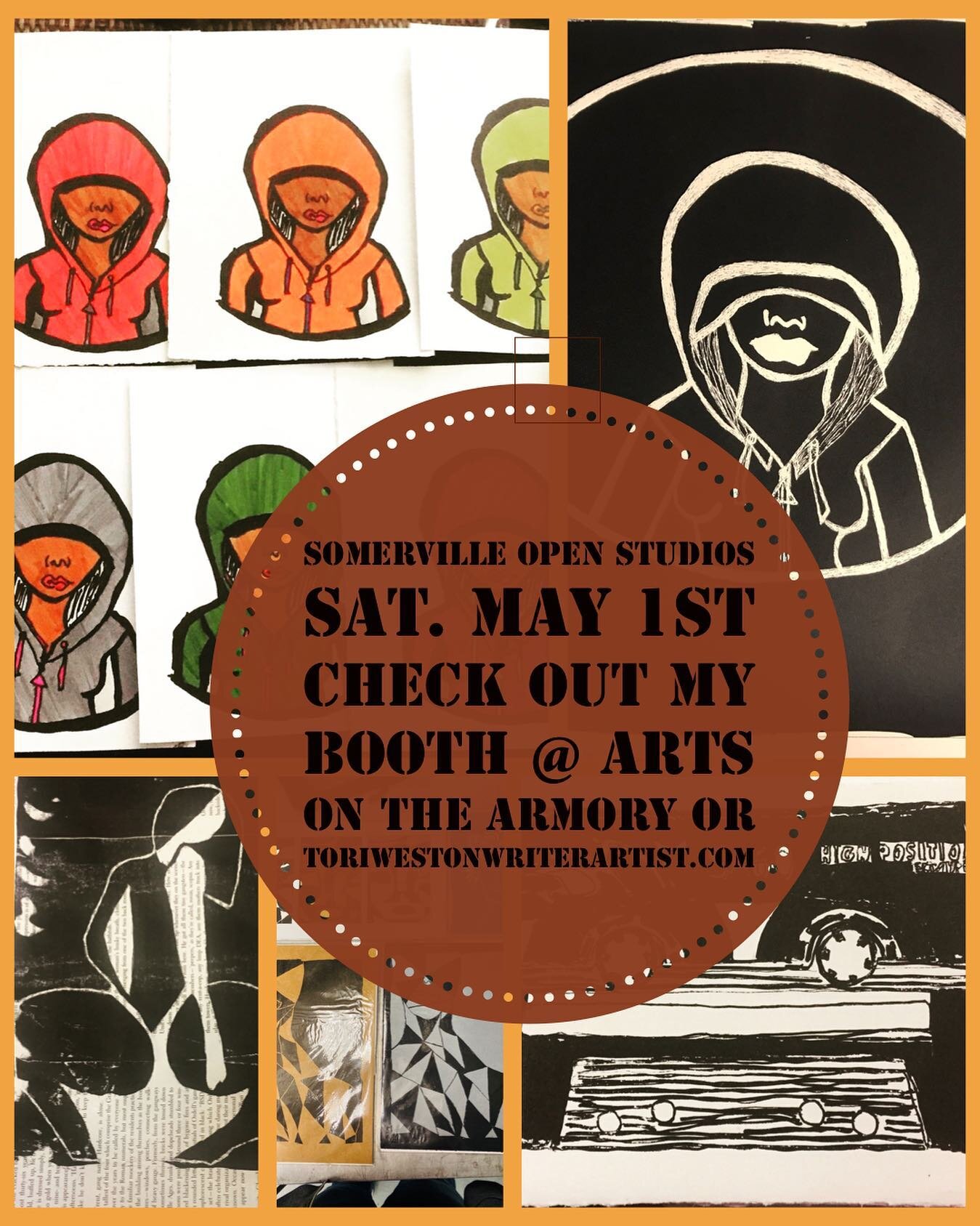 Somerville Open Studio is tomorrow. Stop by and say hello. I&rsquo;ll be @artsatthearmory from noon-6pm. Can&rsquo;t make it? Check out ToriWestonWriterArtist.com #somervilleartist #somervillema #somervilleopenstudios2021 #supportlocalartists #suppor