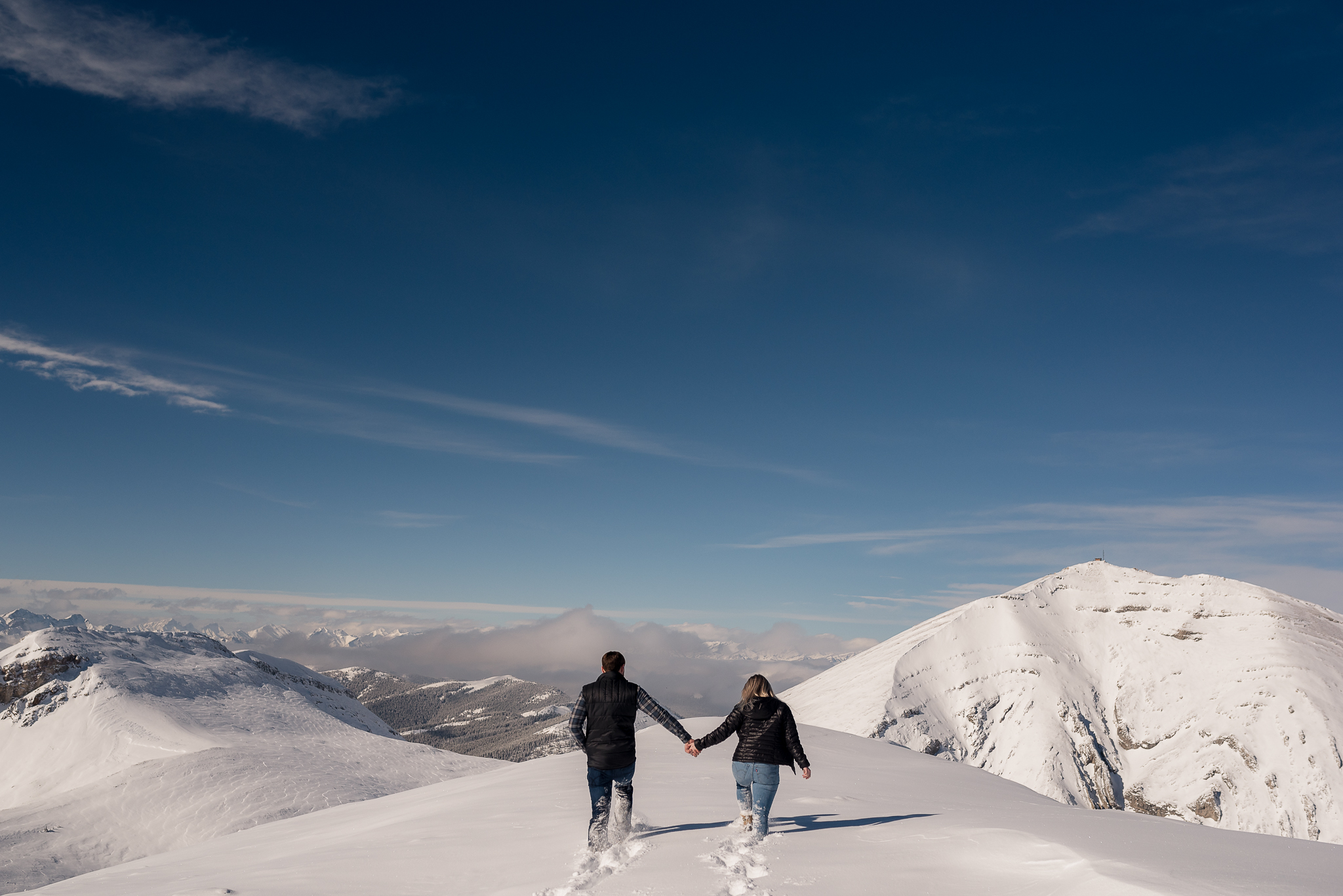 Kananaskis mountain helicopter engagement calgary wedding photographer