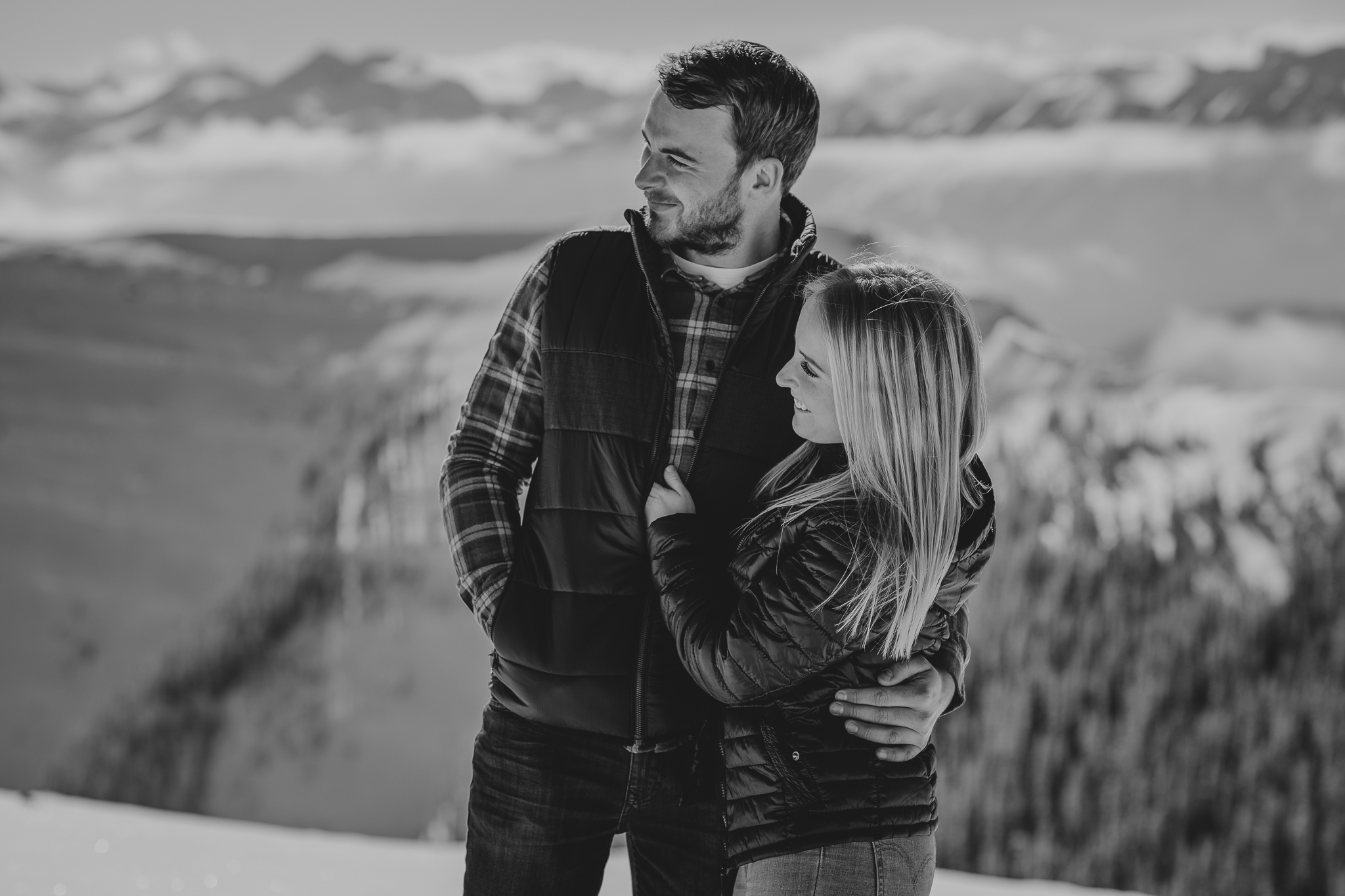 Kananaskis mountain helicopter engagement calgary wedding photographer