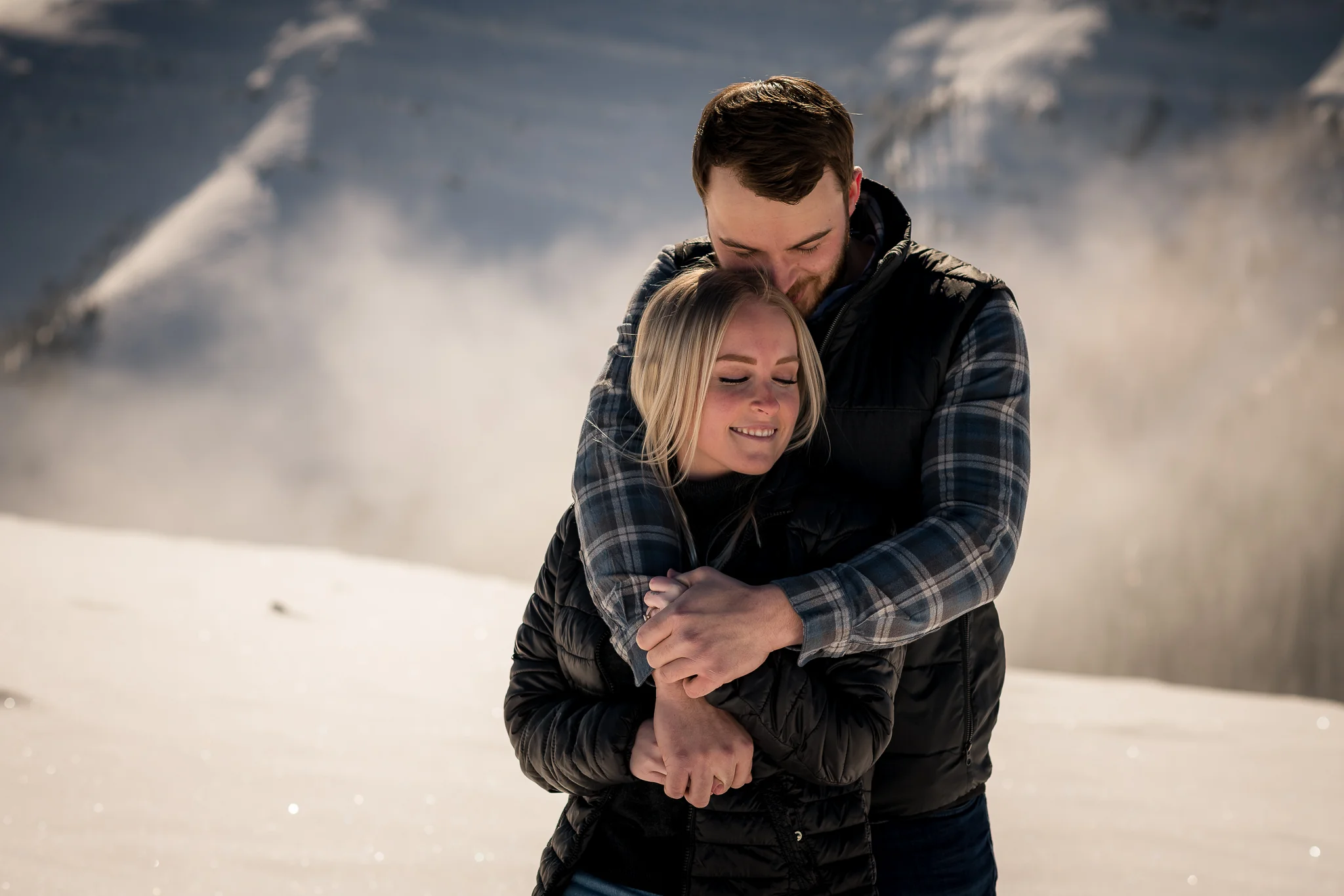 Kananaskis mountain helicopter engagement calgary wedding photographer