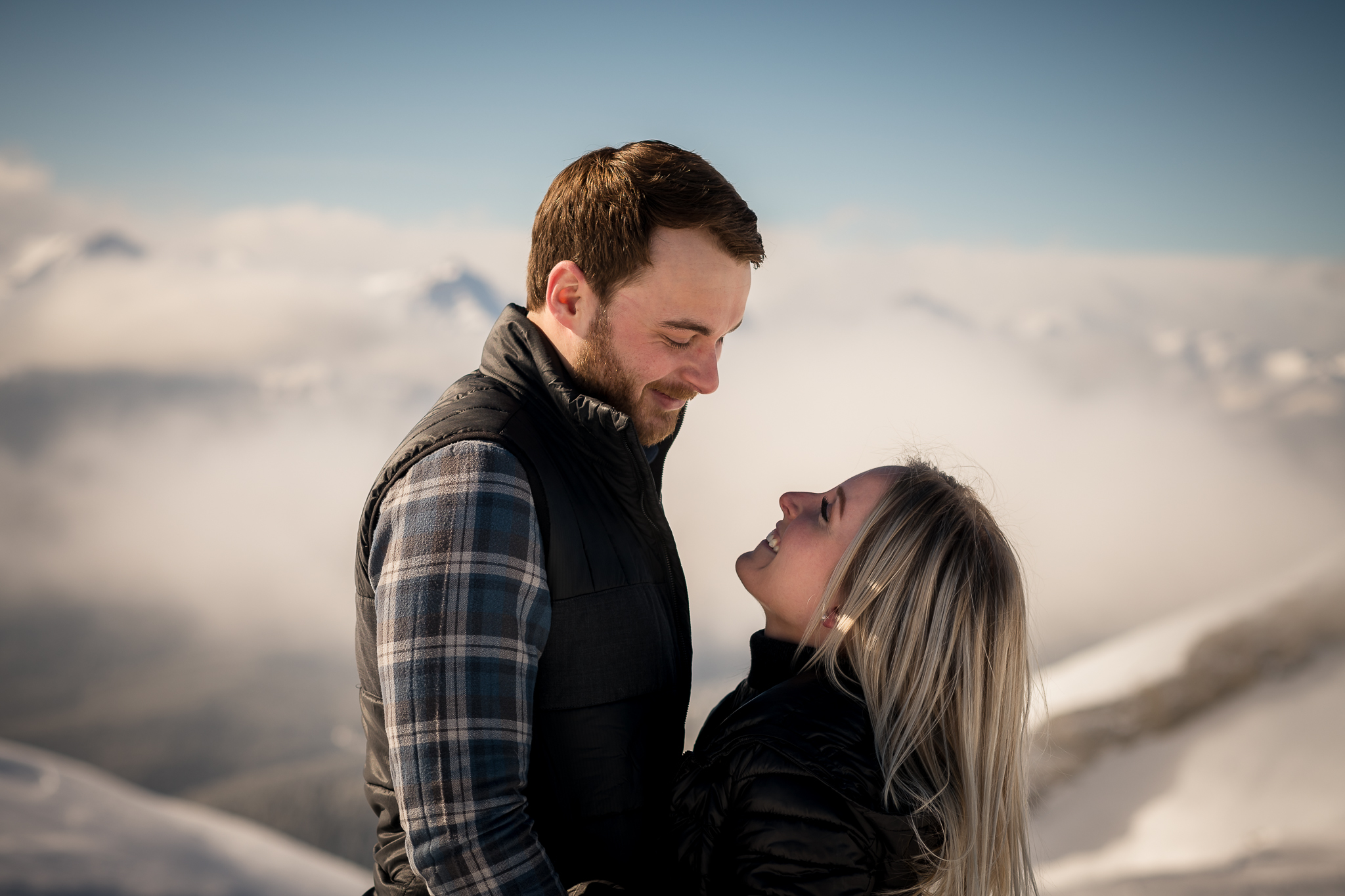 Kananaskis mountain helicopter engagement calgary wedding photographer