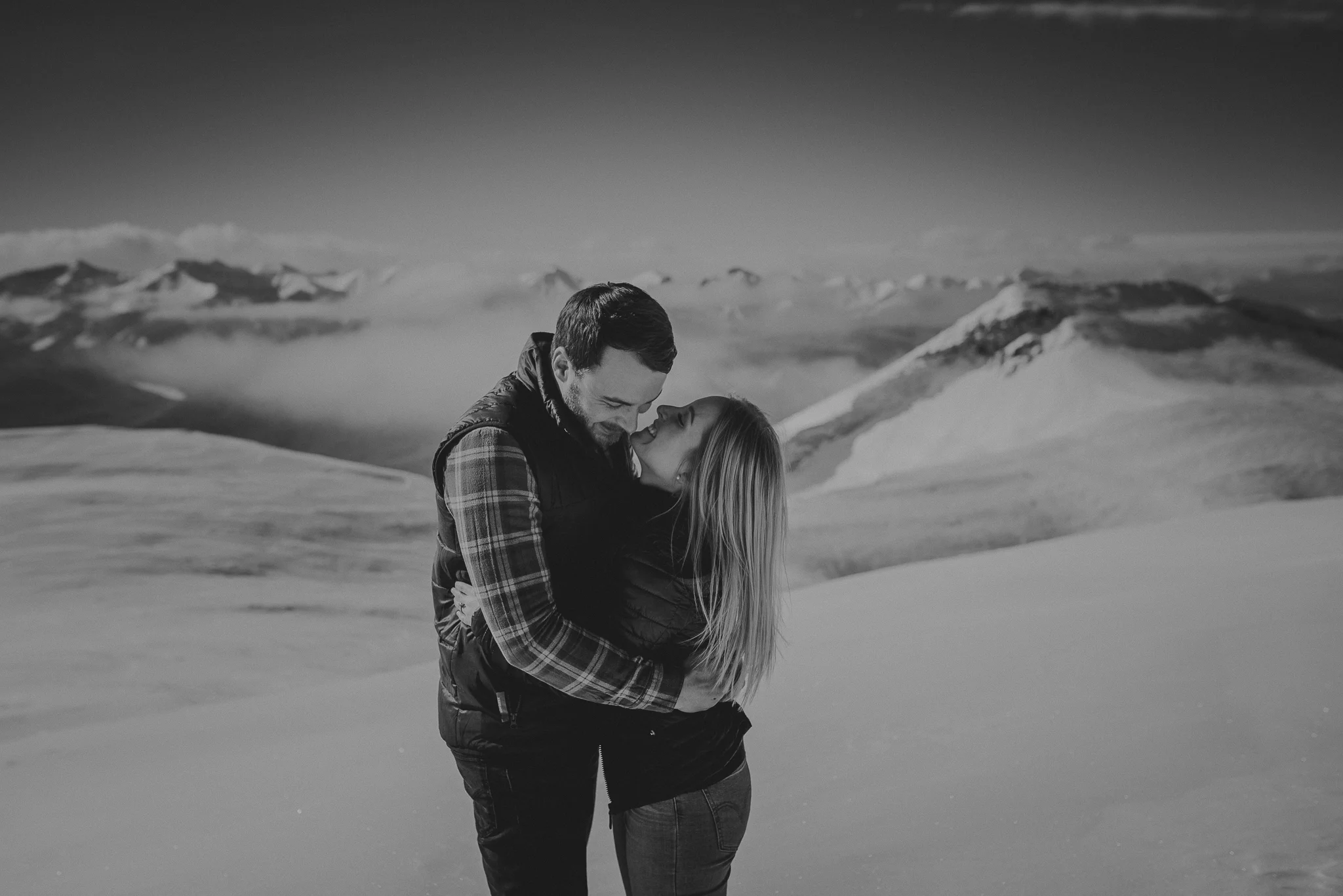 Kananaskis mountain helicopter engagement calgary wedding photographer