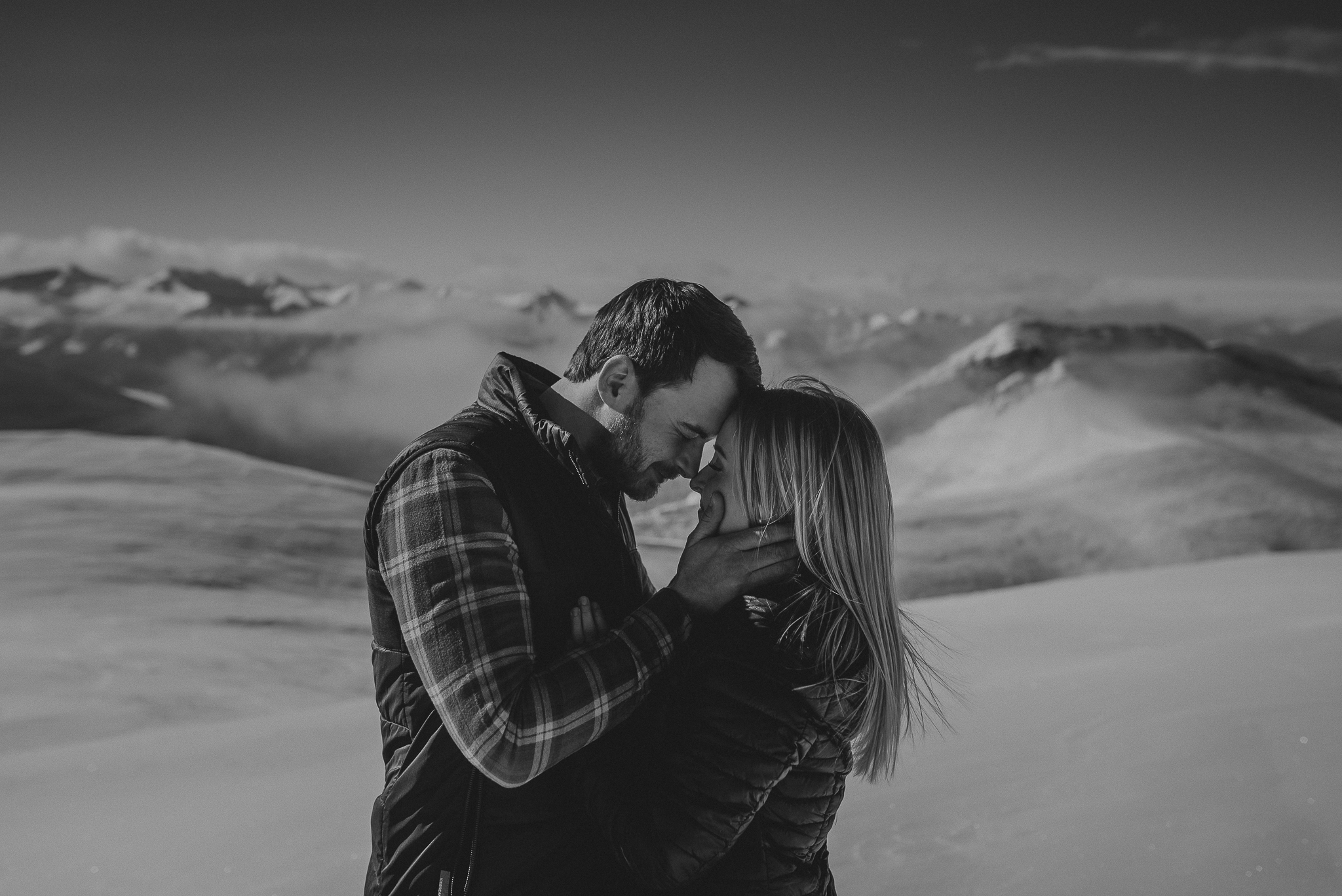 Kananaskis mountain helicopter engagement calgary wedding photographer