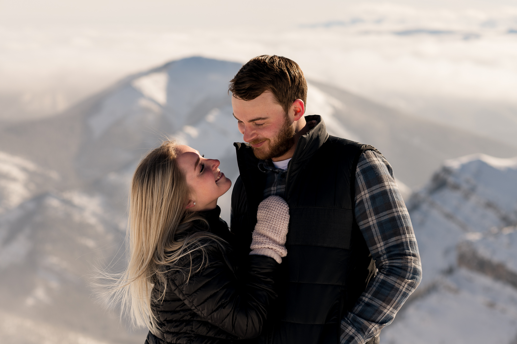 Kananaskis mountain helicopter engagement calgary wedding photographer