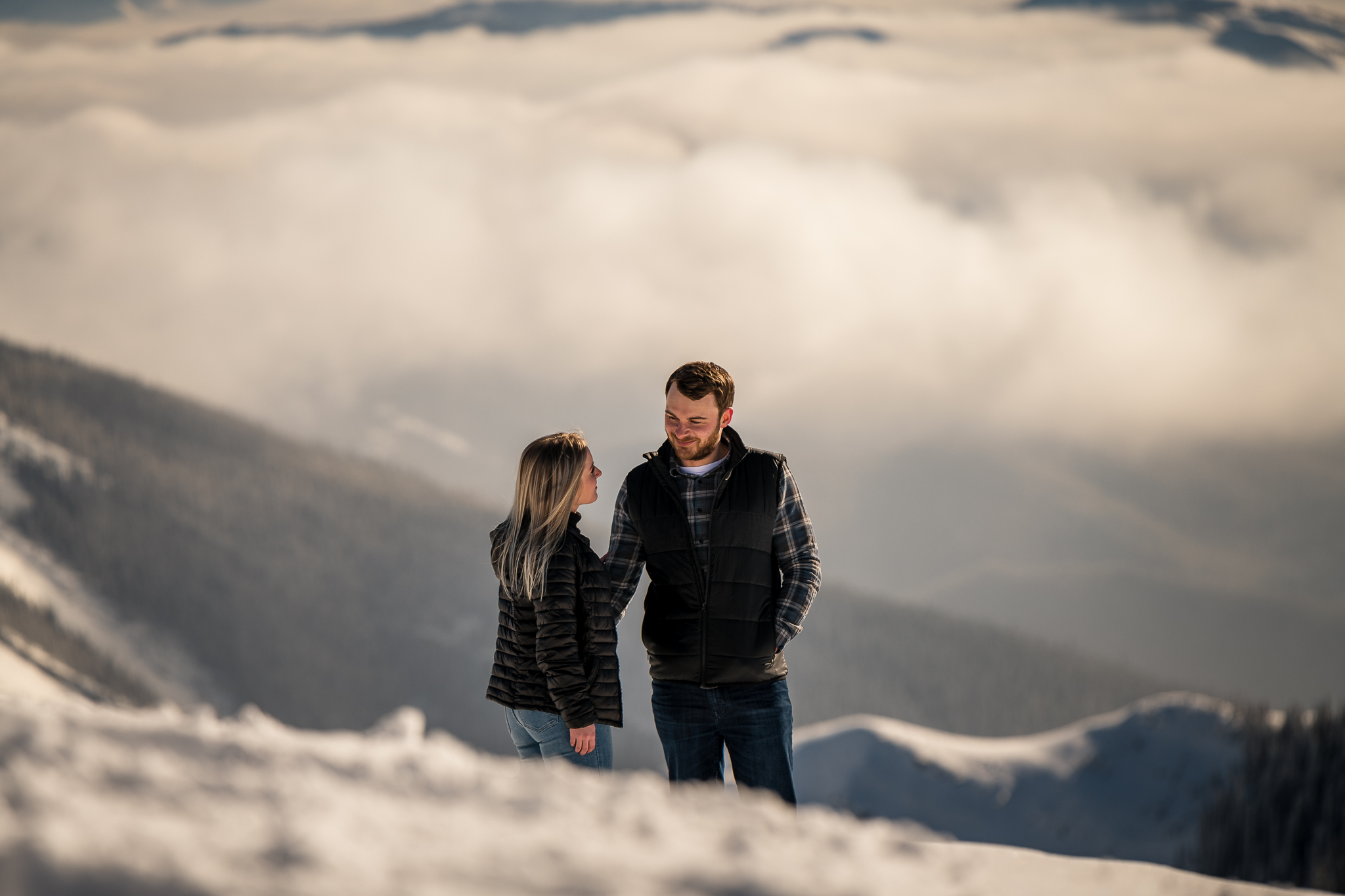 Kananaskis mountain helicopter engagement calgary wedding photographer