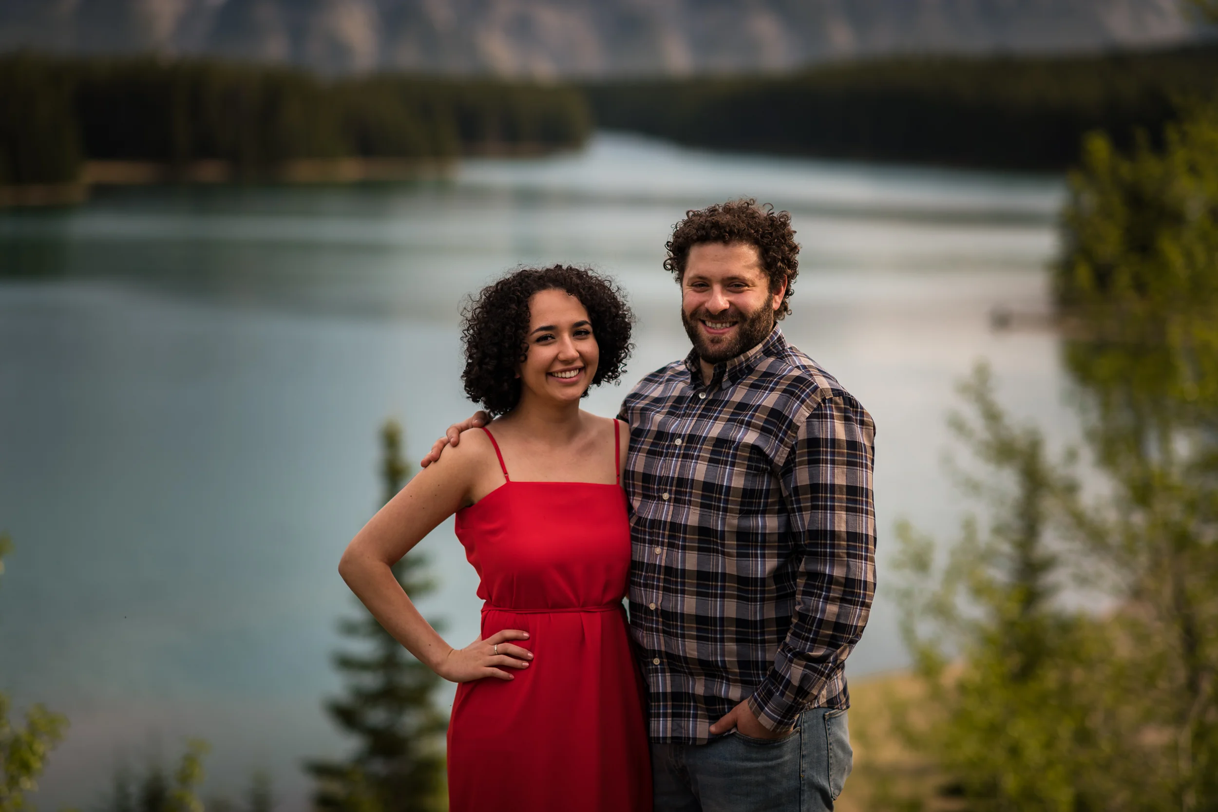Two Jack Lake Banff engagement calgary banff wedding photographer