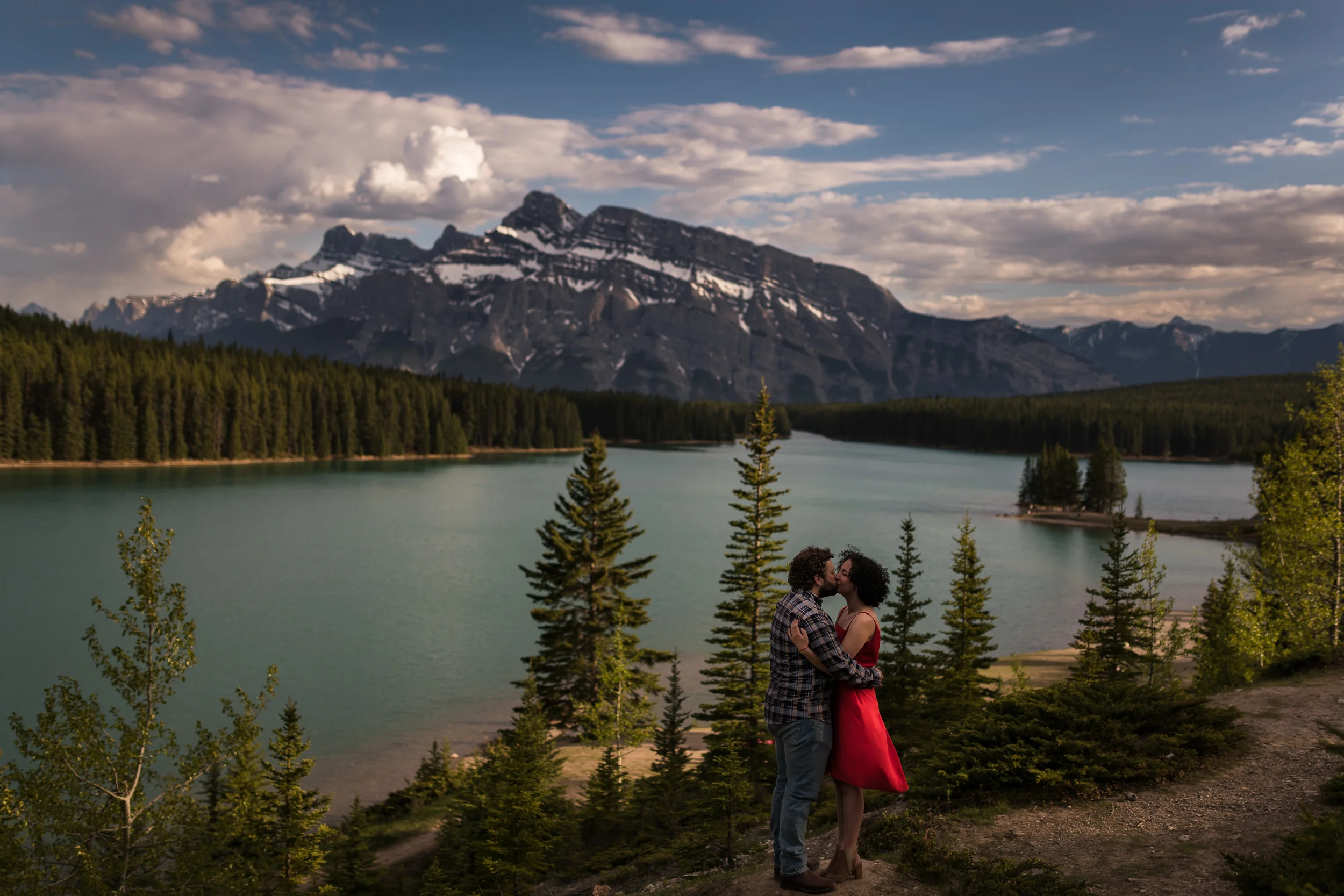 Two Jack Lake Banff engagement calgary banff wedding photographer