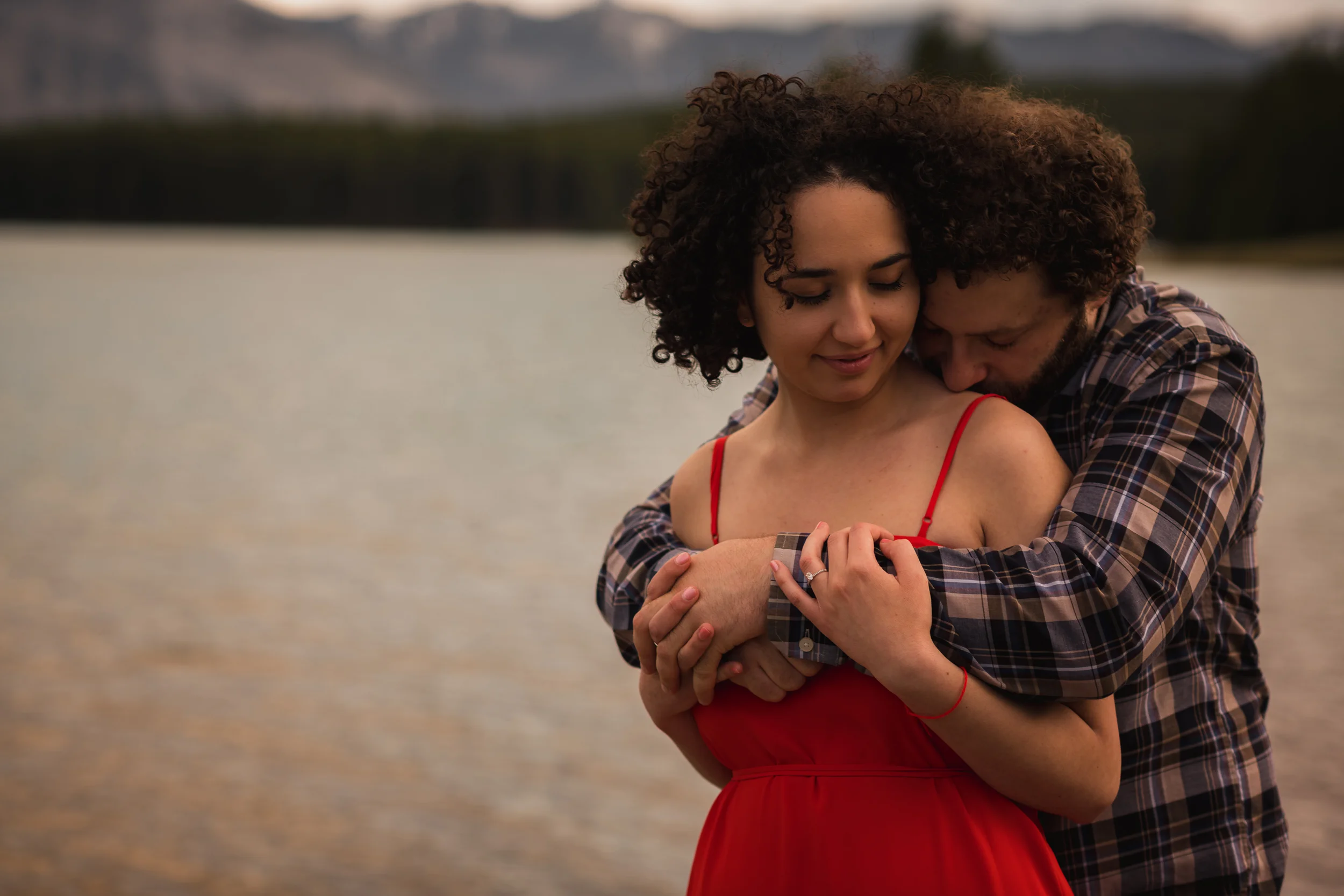 Two Jack Lake Banff engagement calgary banff wedding photographer