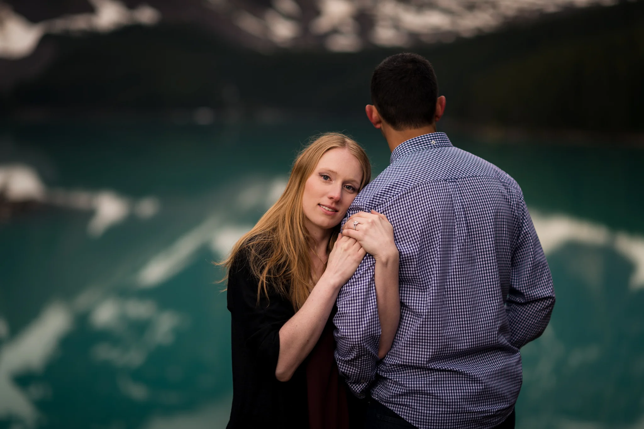 Moraine Lake Engagement photos banff and calgary wedding photographer