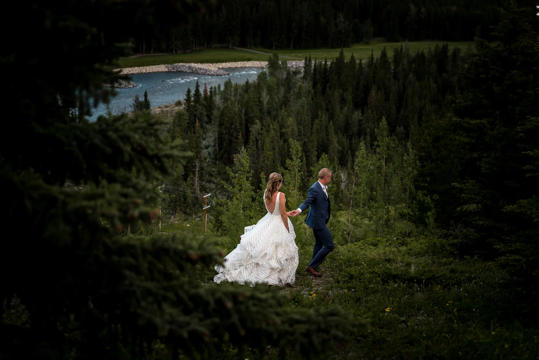 Pomeroy Kananaskis mountain lodge wedding Banff Calgary wedding photographer