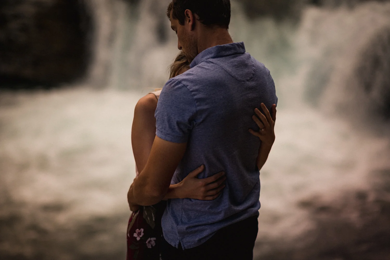 Kananaskis Waterfall engagement session