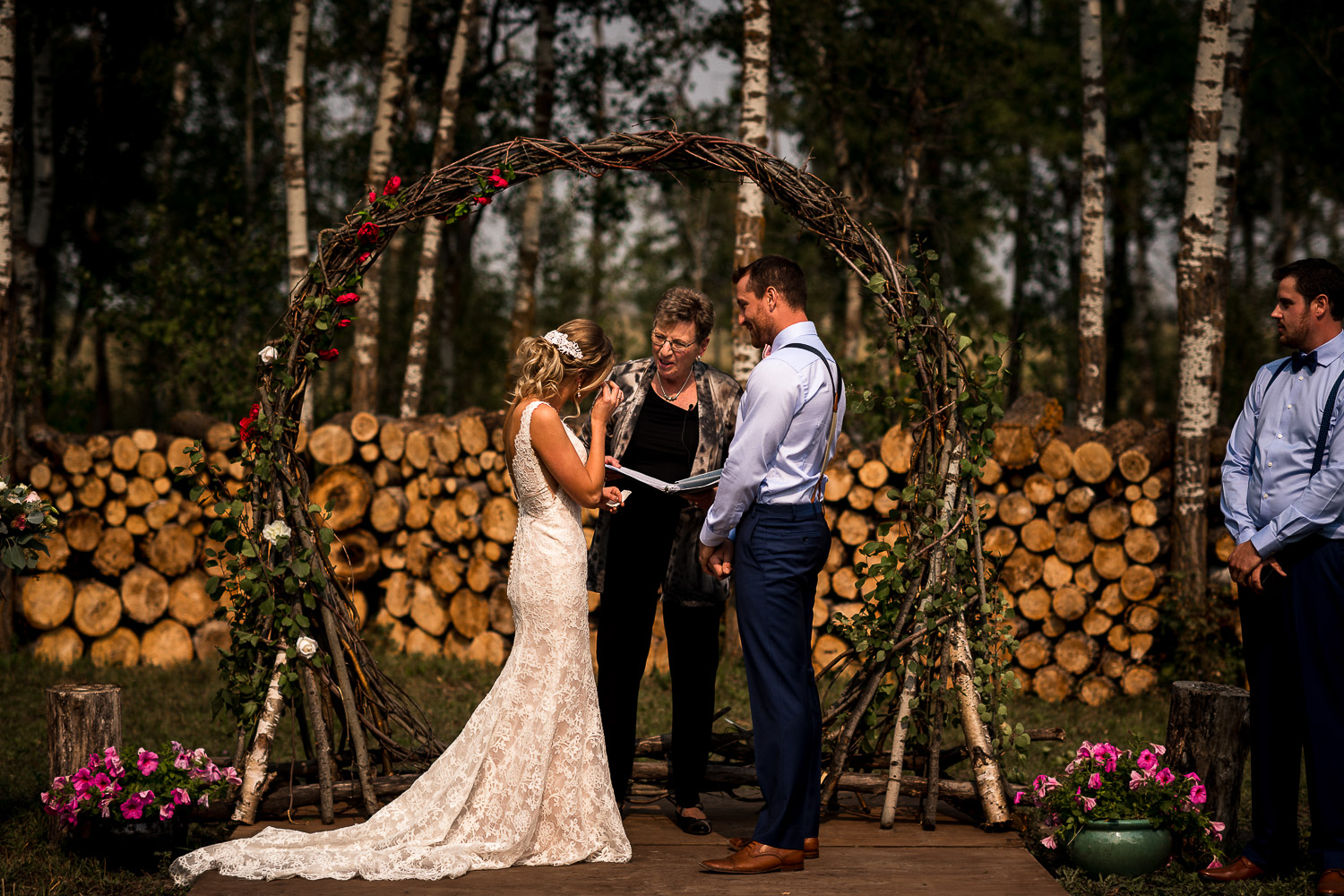 Alberta Intimate Farm wedding calgary banff wedding photographer elopement