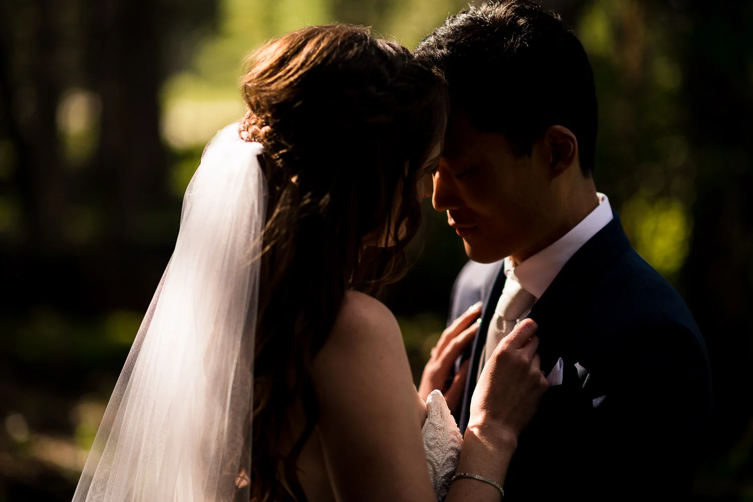 wedding couple portrait wintergreen