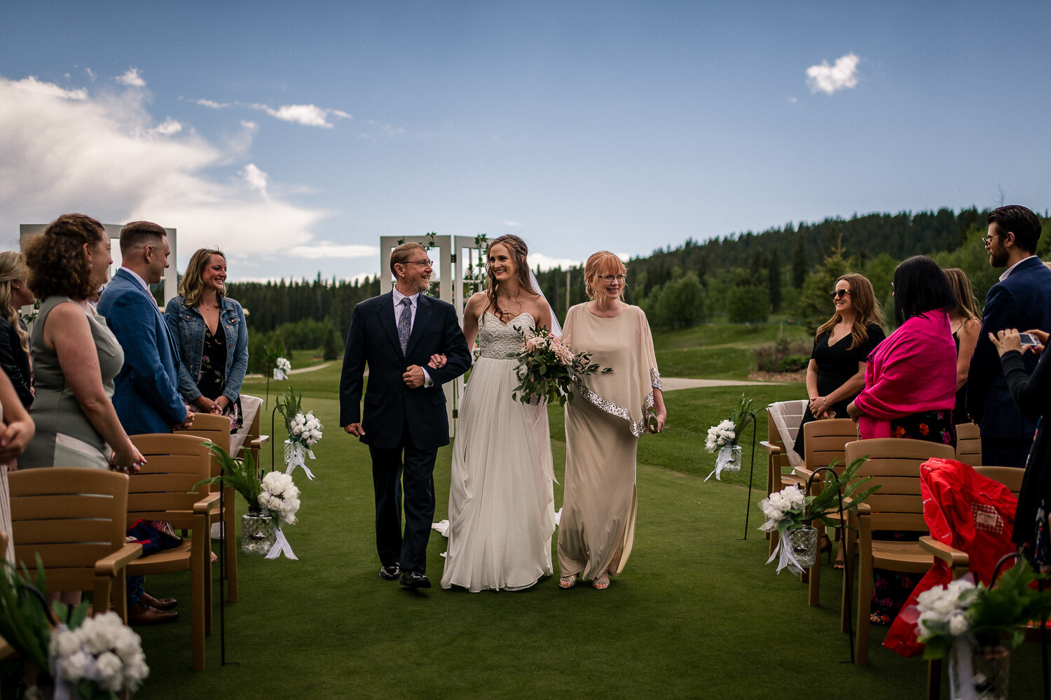 bride walking down isle