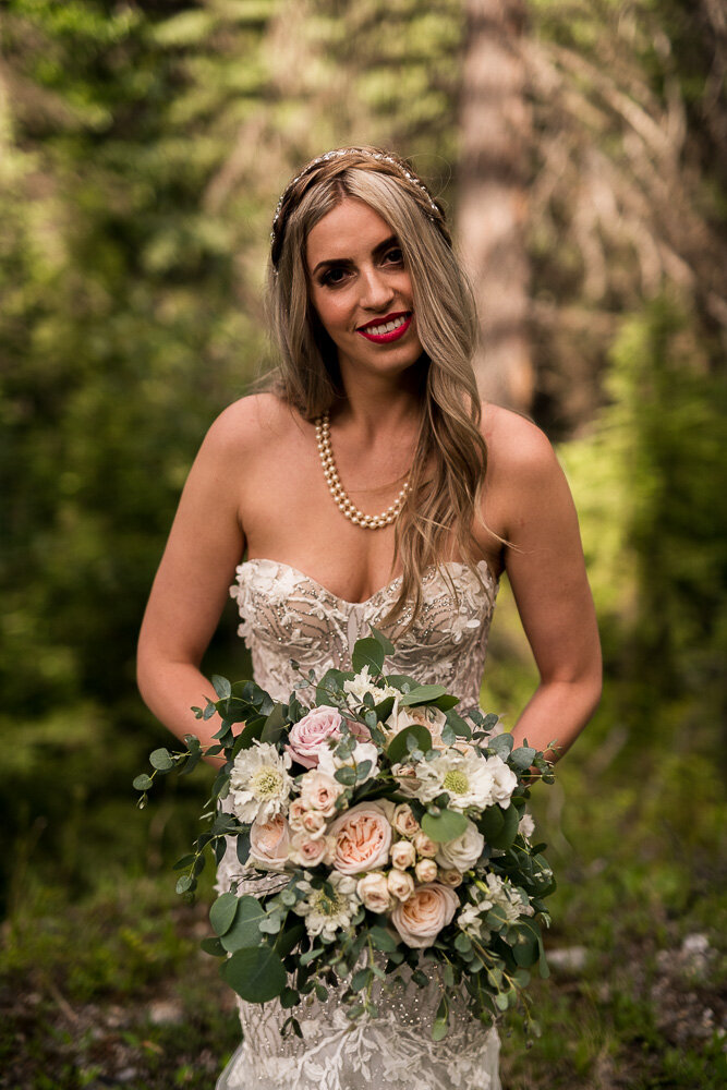 Bride Banff Rimrock Wedding