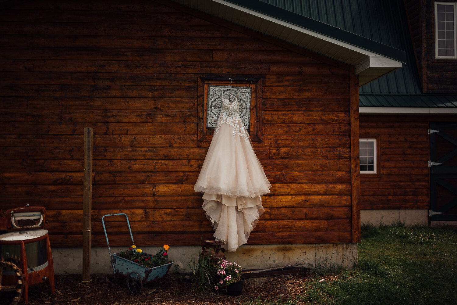 Banff Wedding Photographer first kiss calgary wedding photographer