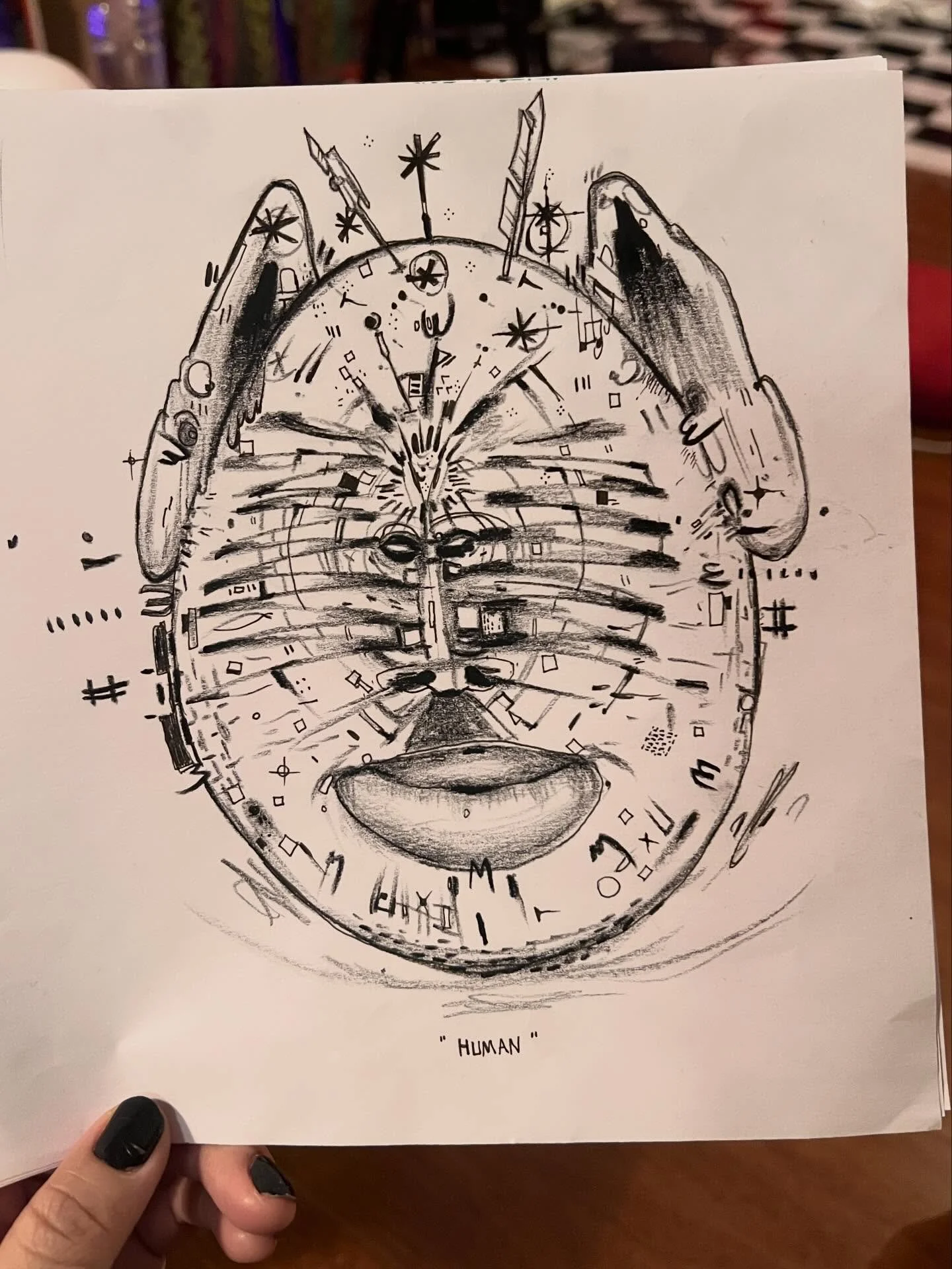 we were singing this song all night but it was &ldquo;this is santa clause&rdquo; vocals stims with friends is lyphhhhh 

#drawing #doodlingwithfriends #sketch #vocalstimming
