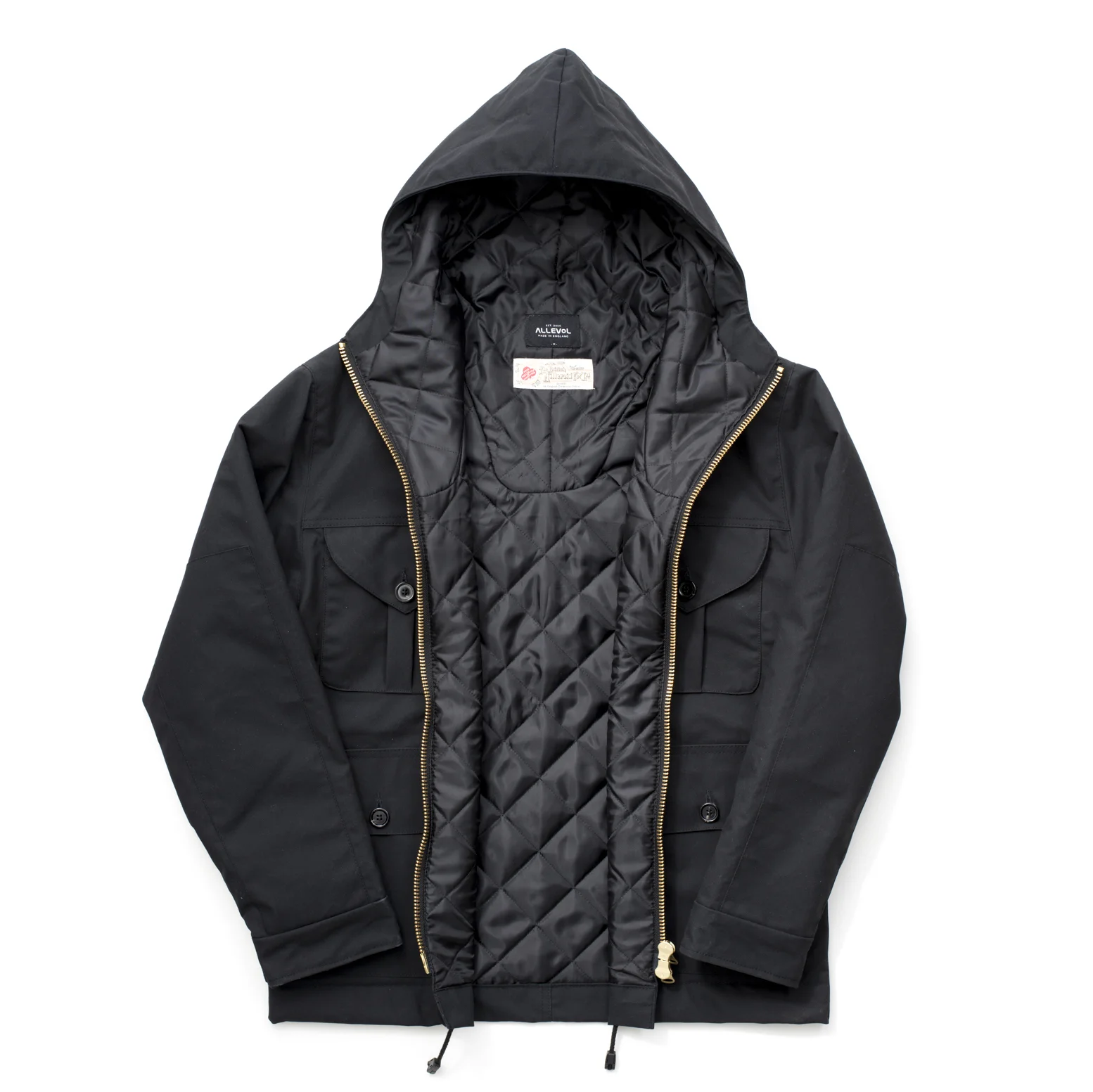 SAS Mountain Jacket Black Stay Wax front zip open_ADN9218.jpg