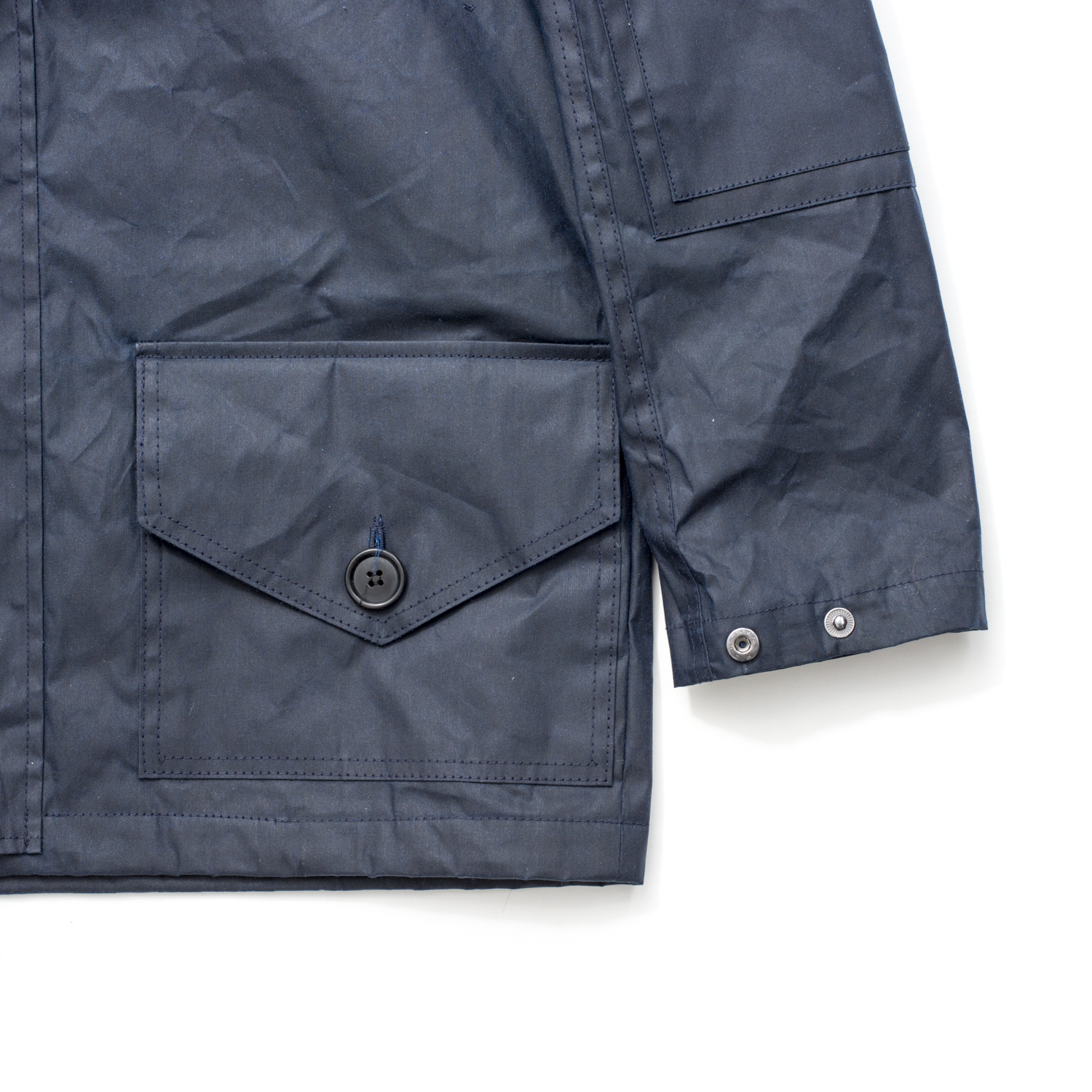 Deck Jacket Indigo Dyed Nylon/Cotton — Allevol