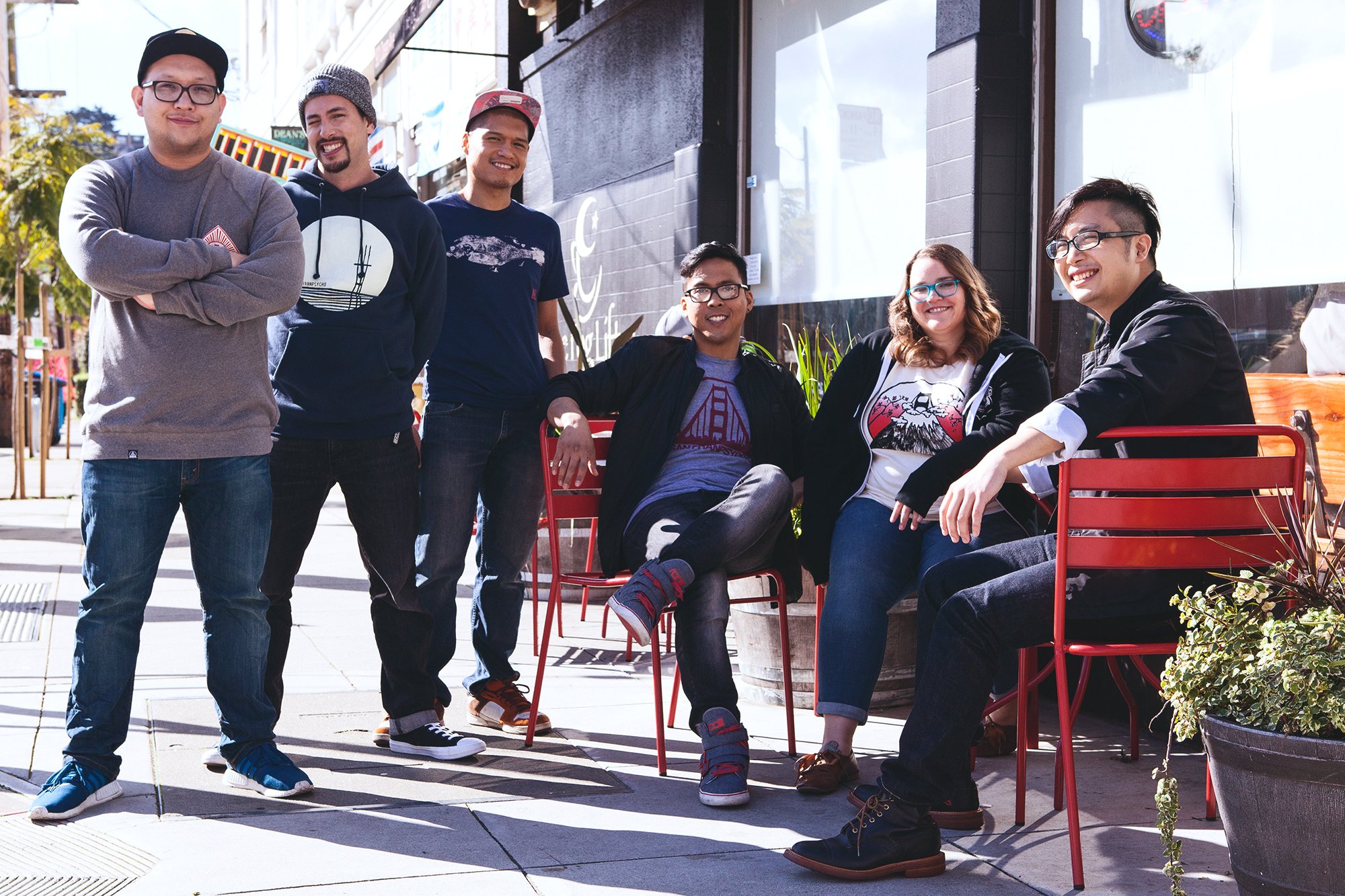 The In Hiatus team wearing San Franpsycho, Photography by Danielle Rueda