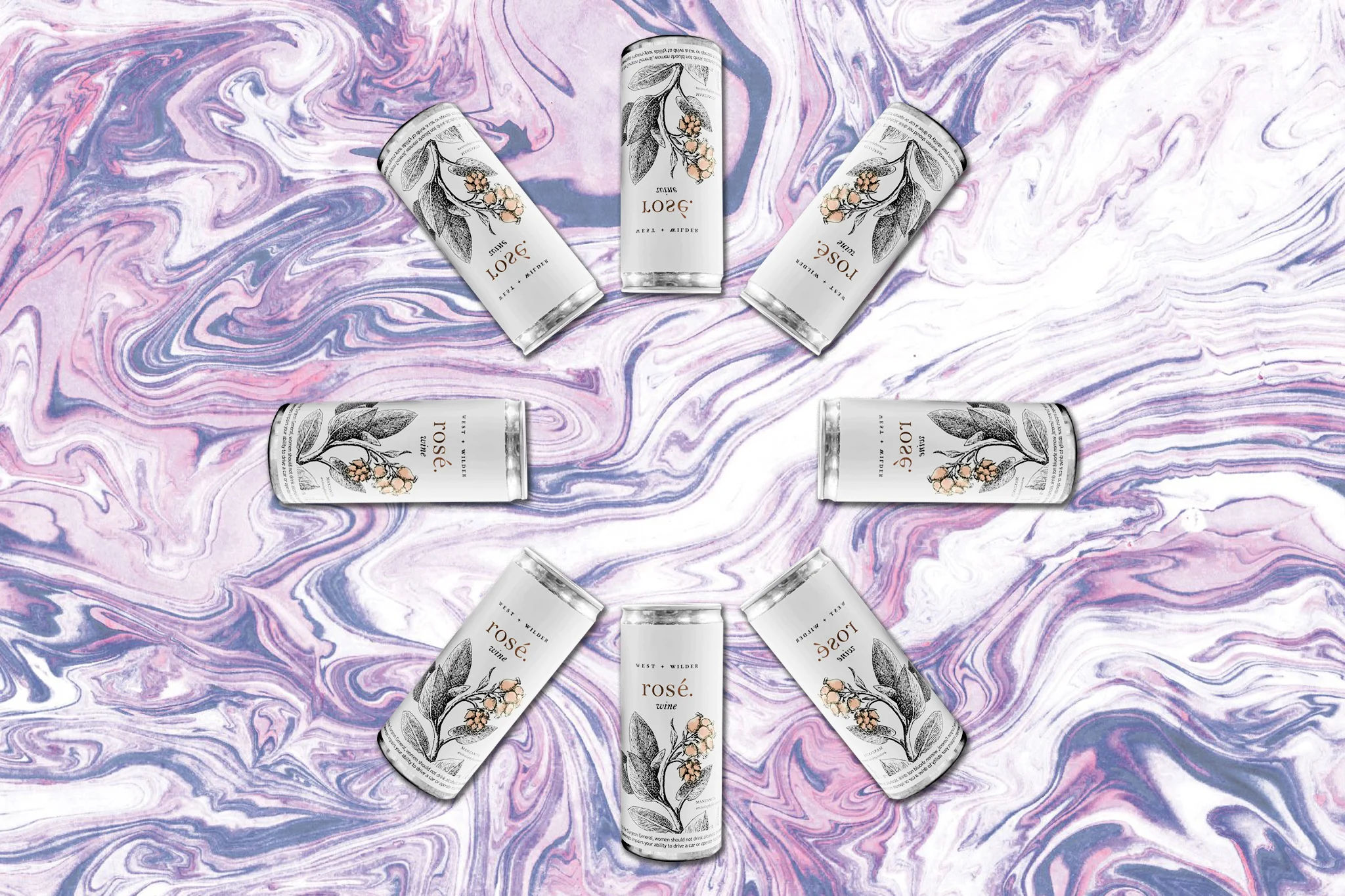 West + Wilder in the flavor Rose. Photography courtesy of West + Wilder, art by Anthony Rogers.