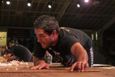 Joel Henare winner Open Woolhandling Final 2019