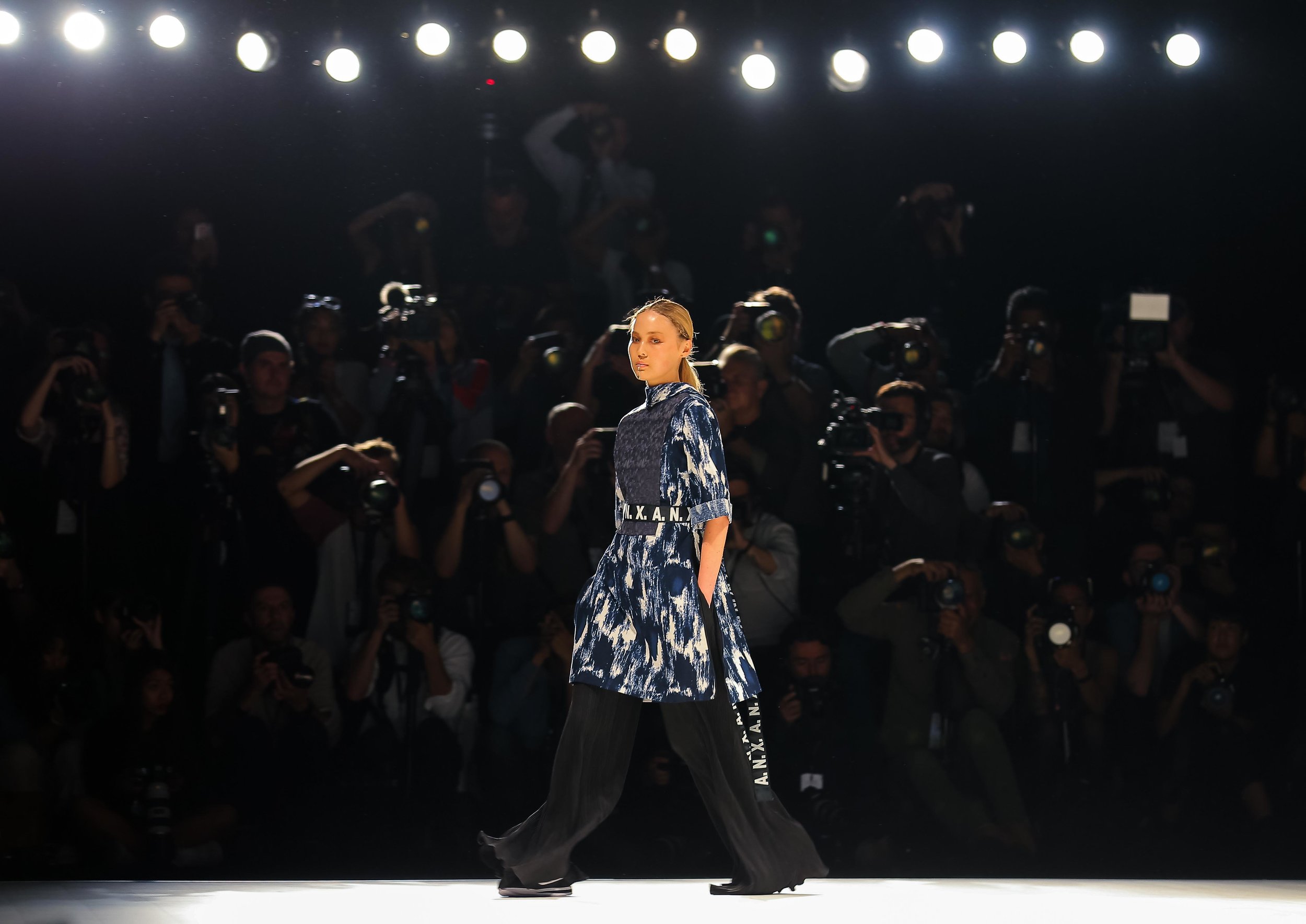  A model in the ANX show walks on the runway at Fashion Week Australia in Sydney, Australia. 