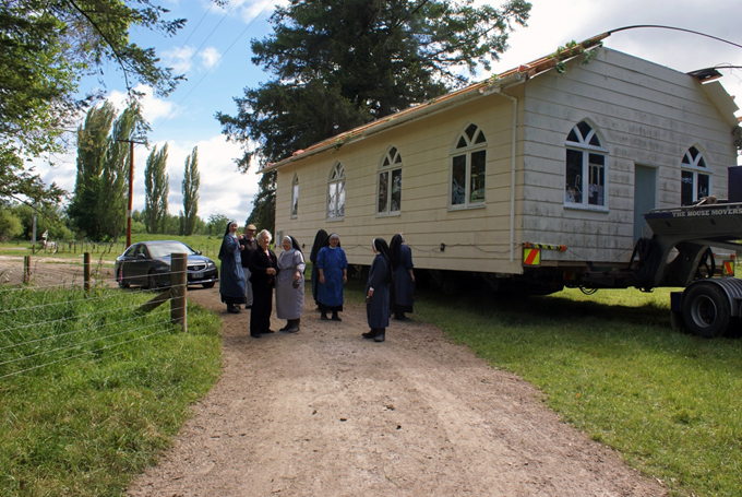 The former Taneatua Church arriving