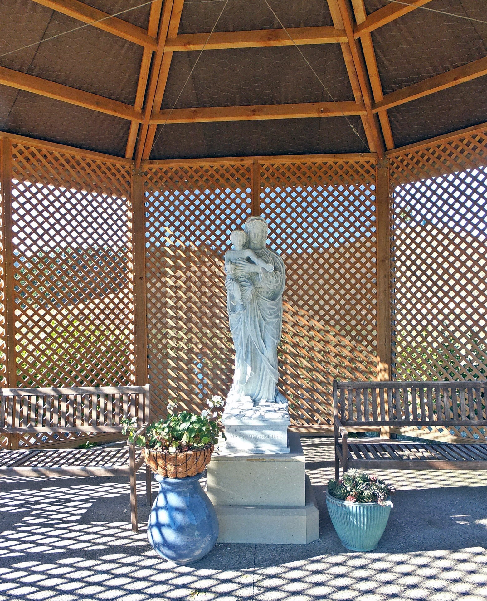 Our Lady of Ngakuru in her shrine at the Monastery