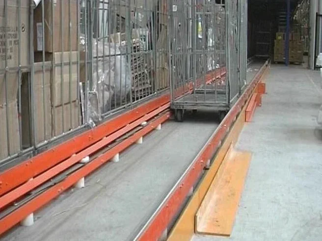 Walking Beam Roll Container Transport System