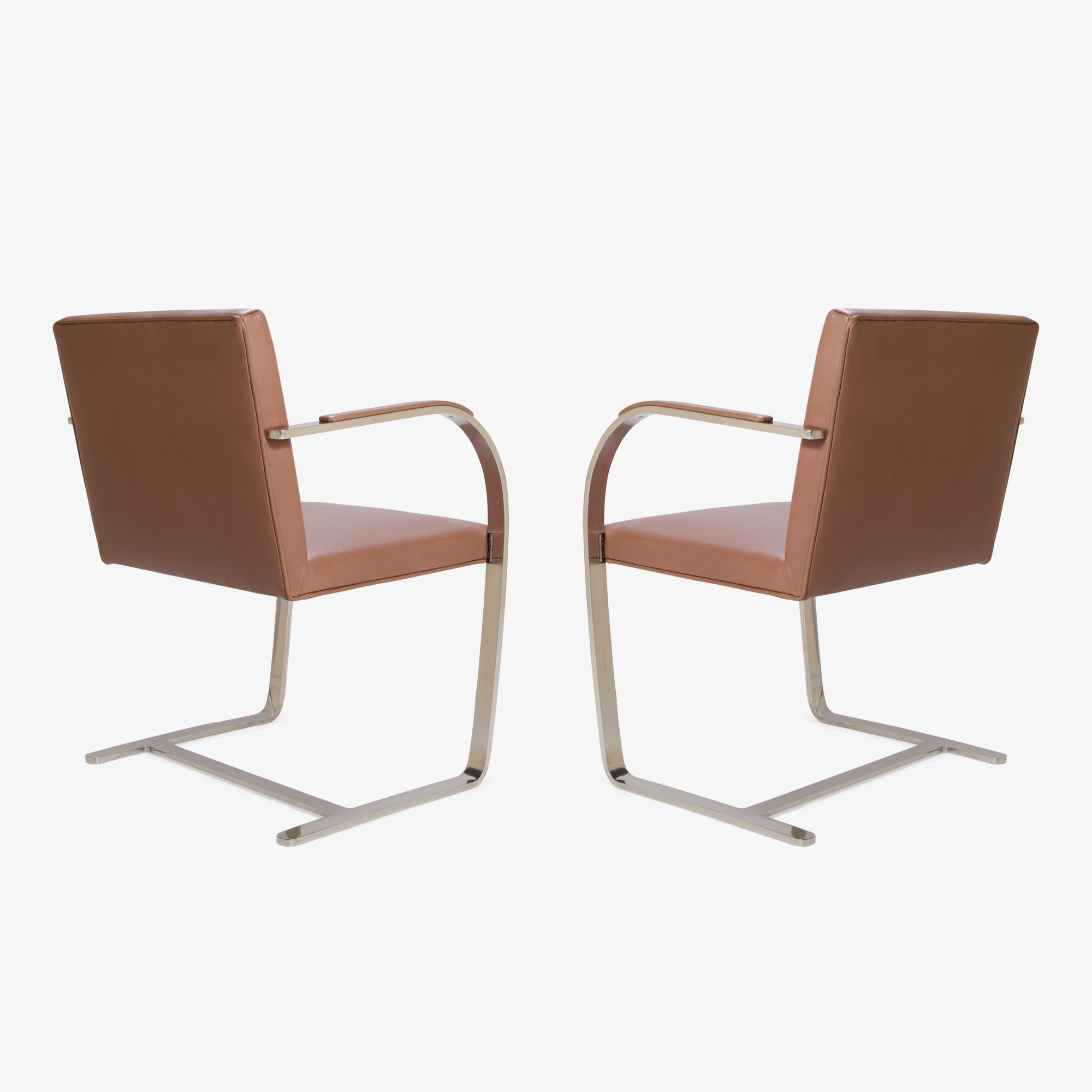 Knoll Brno Flat-Bar Chairs in Leather