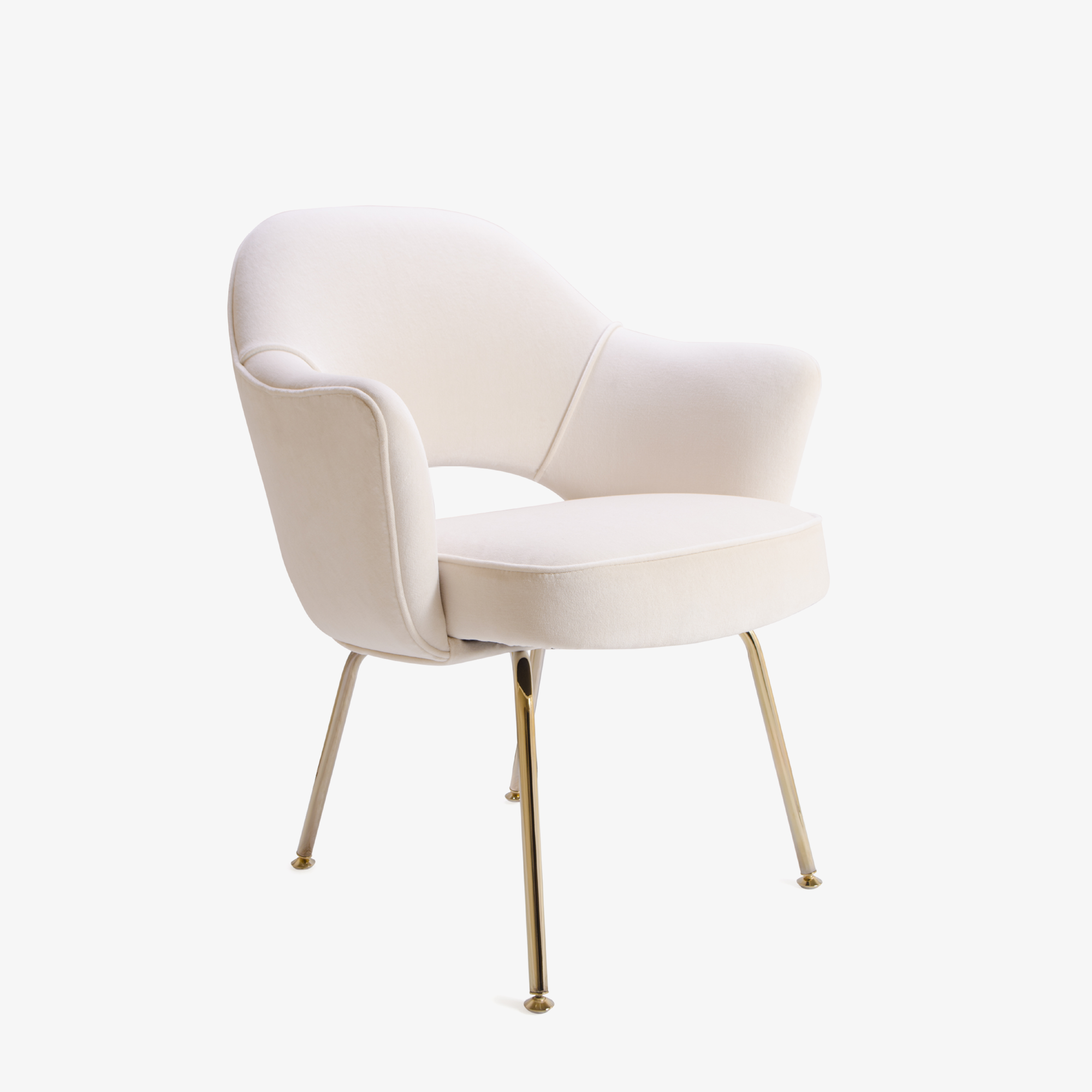 Knoll Saarinen Executive Arm Chair in Velvet, 24k Gold Edition