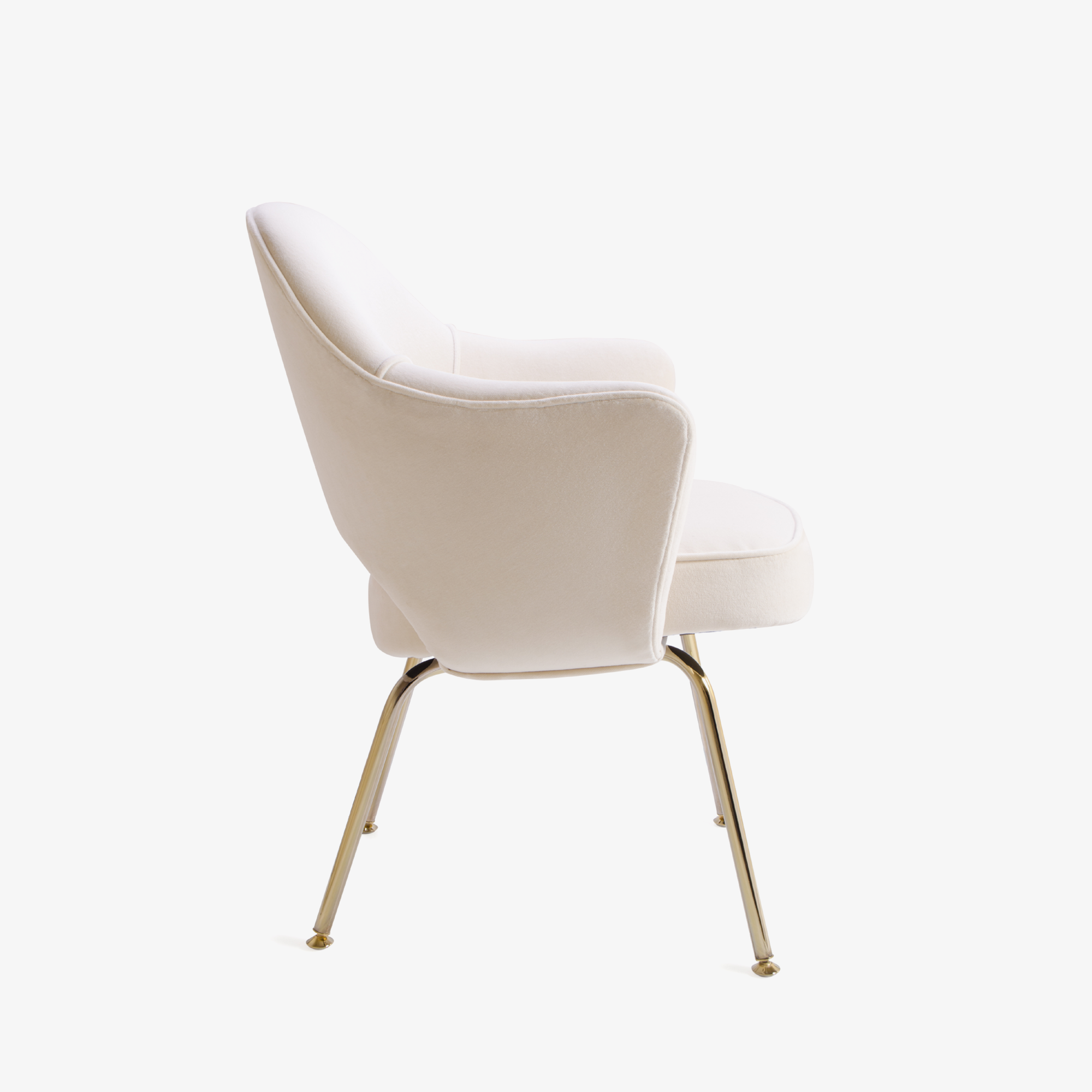 Knoll Saarinen Executive Arm Chair in Velvet, 24k Gold Edition