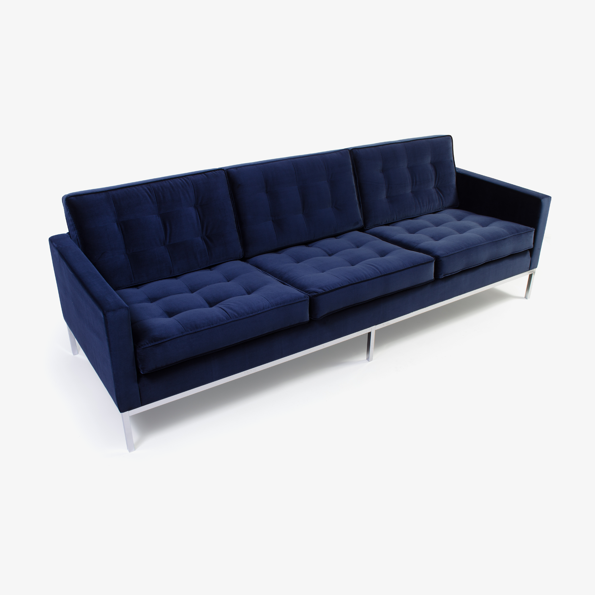 Florence Knoll Sofa in Navy Velvet