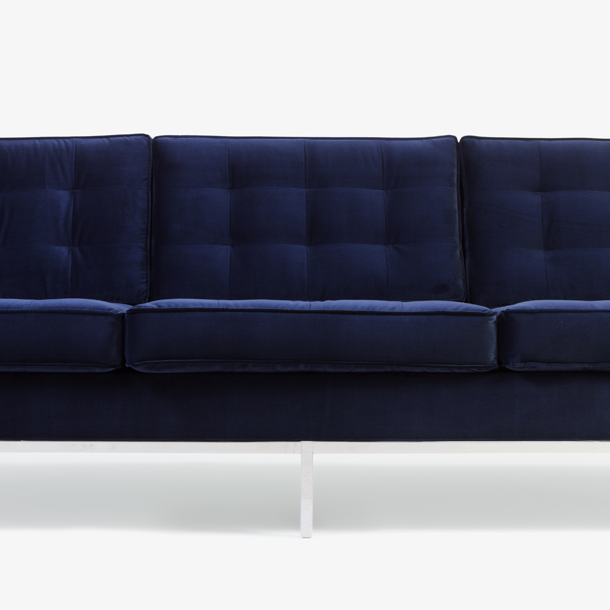 Florence Knoll Sofa in Navy Velvet