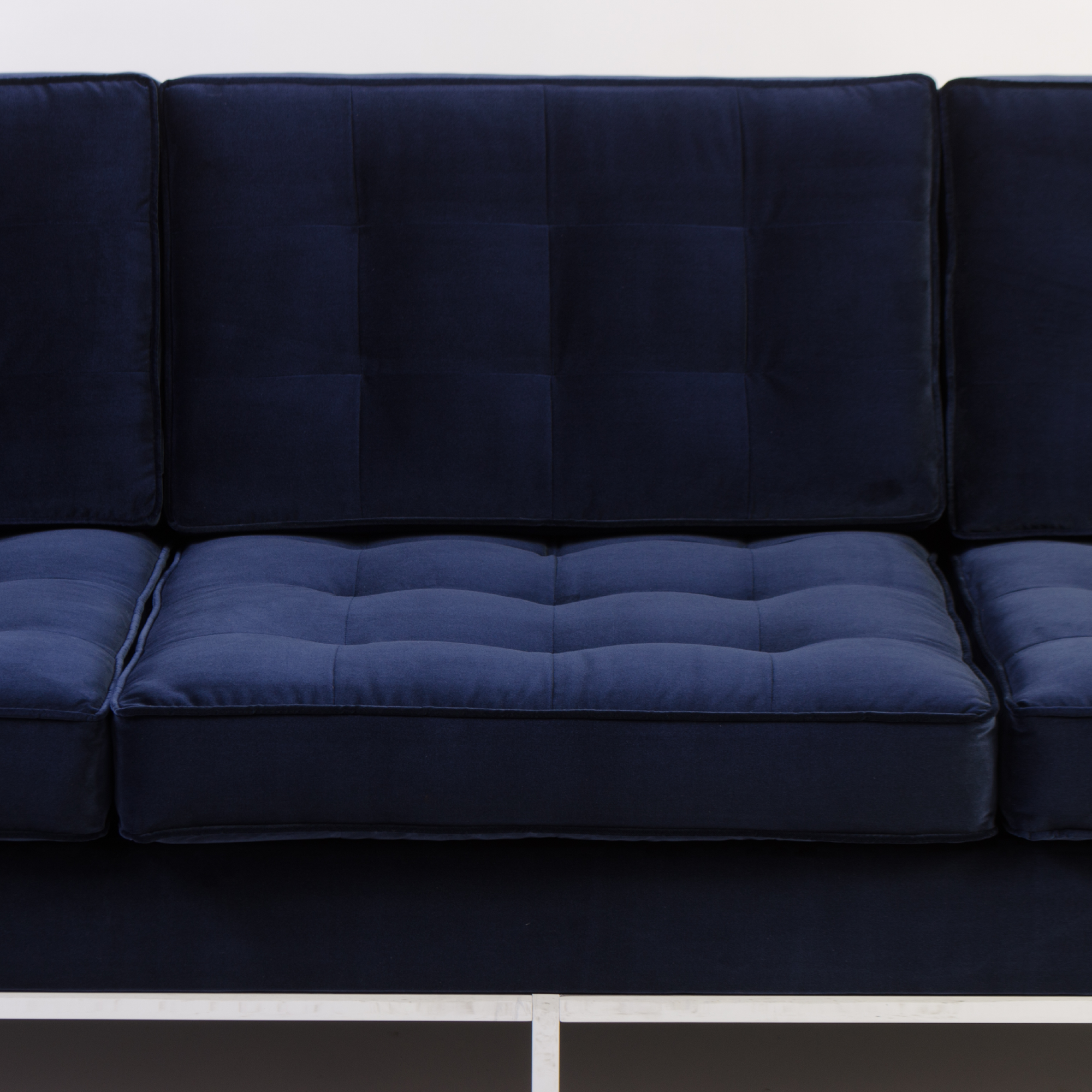 Florence Knoll Sofa in Navy Velvet