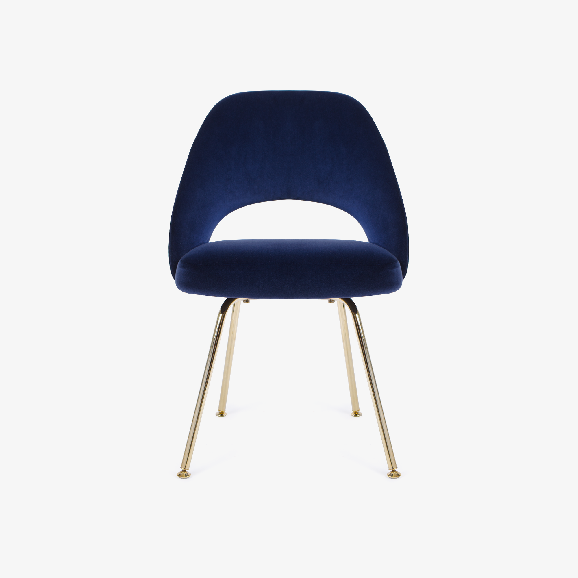 Knoll Saarinen Executive Armless Chair Italian Velvet, 24k Gold Edition