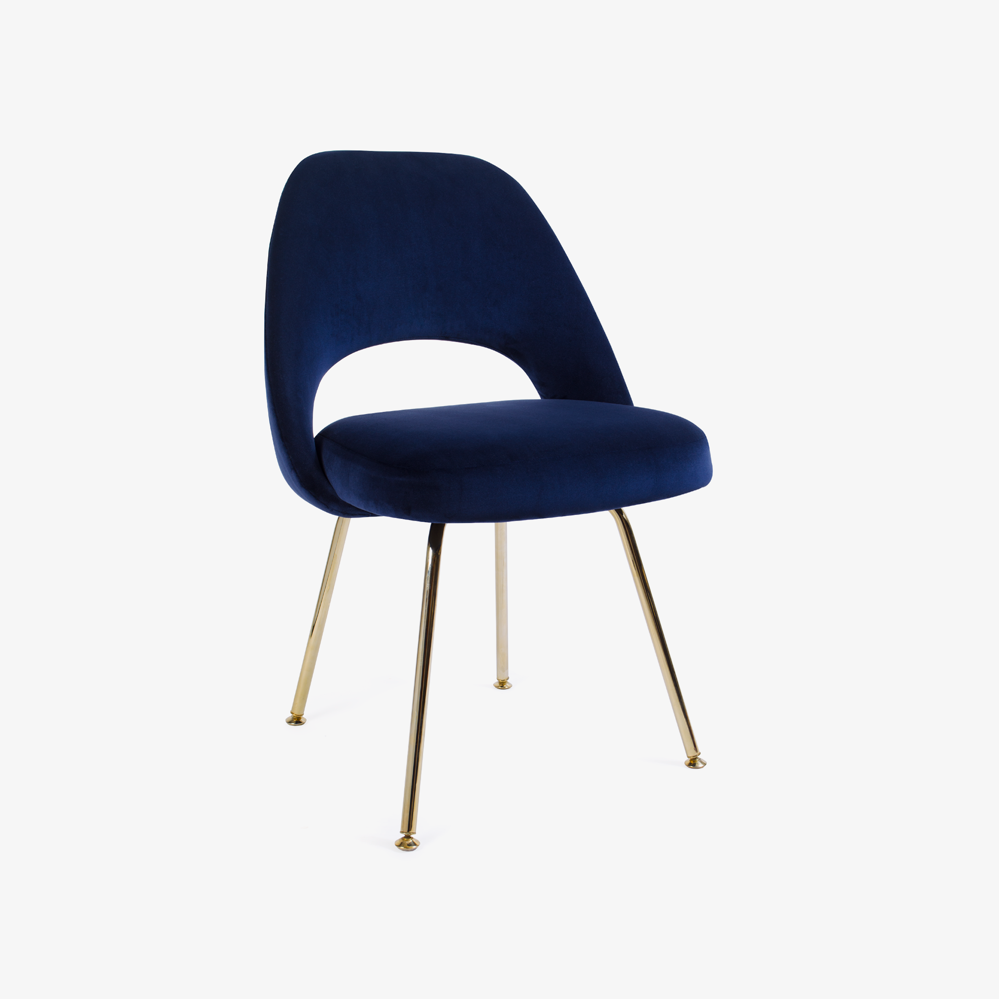 Knoll Saarinen Executive Armless Chair Italian Velvet, 24k Gold Edition