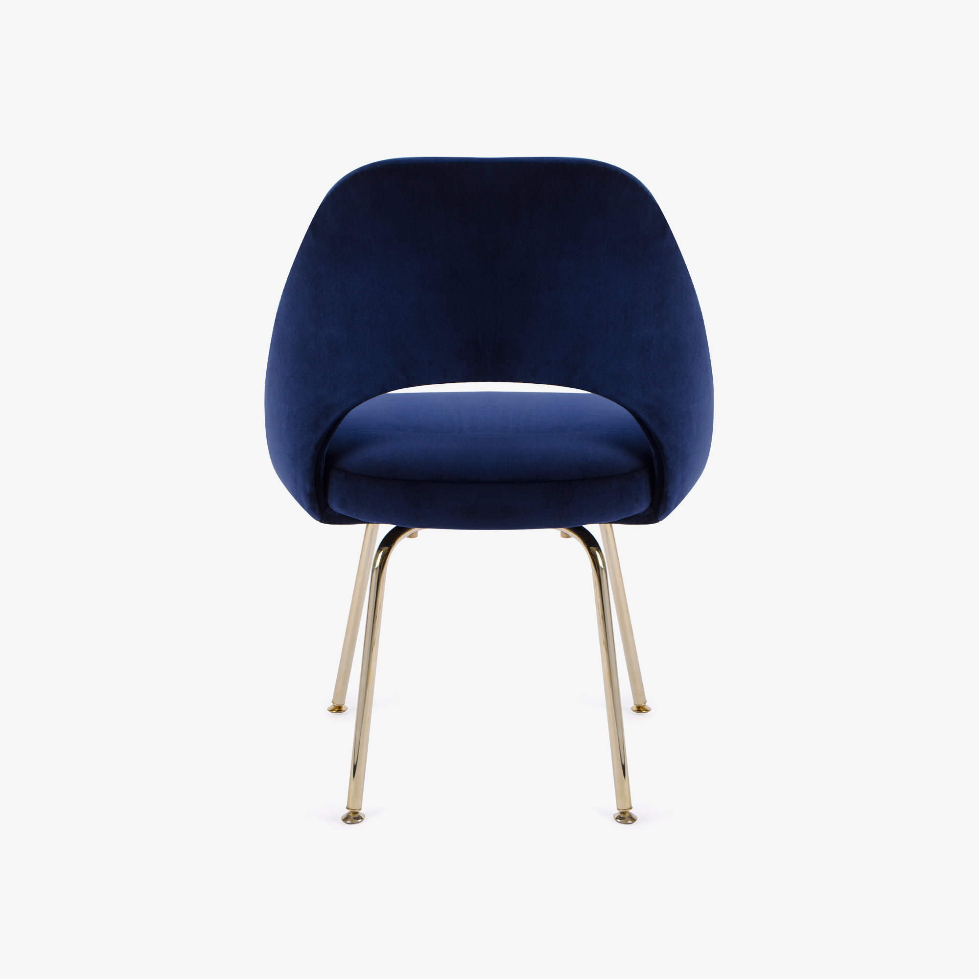 Knoll Saarinen Executive Armless Chair Italian Velvet, 24k Gold Edition