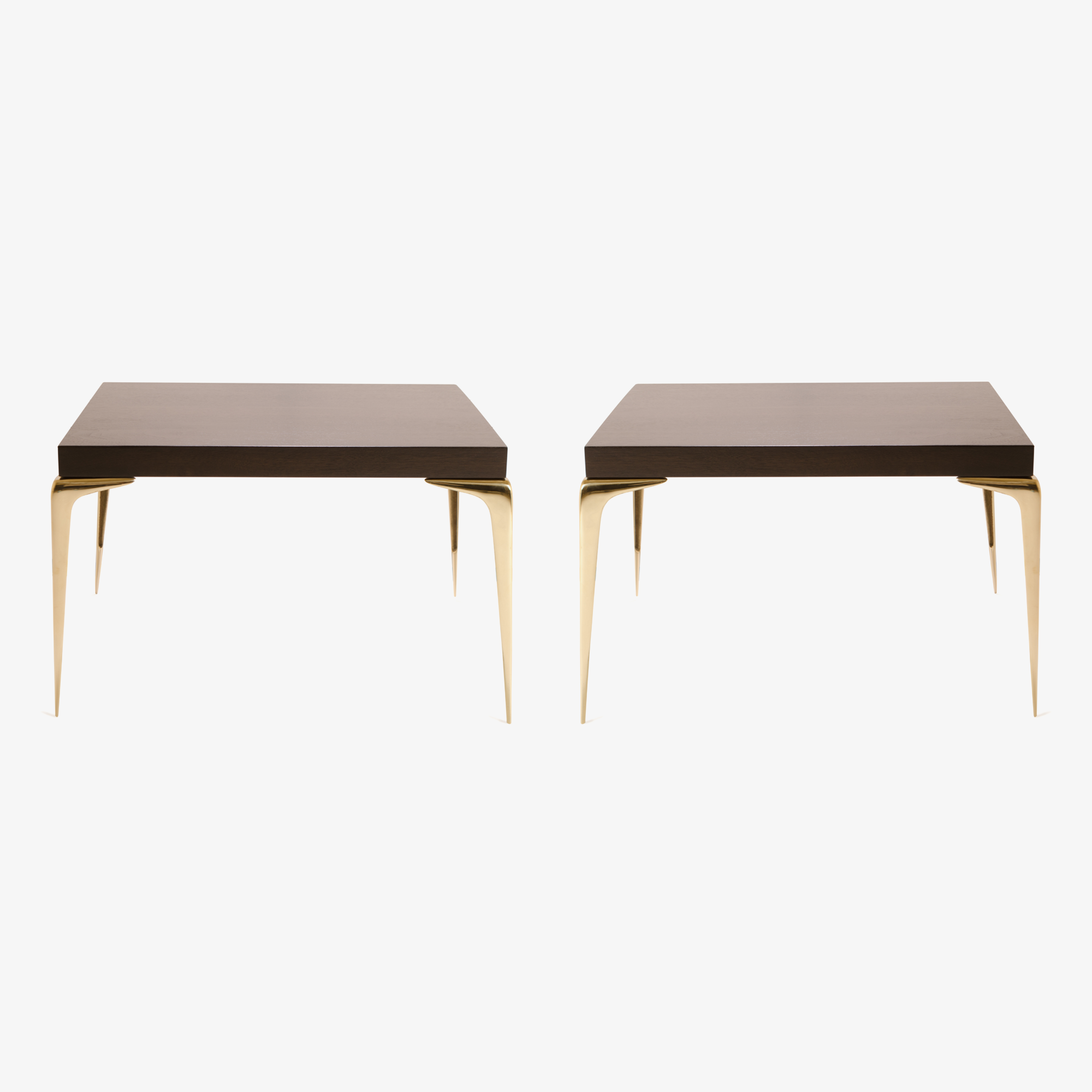Montage Colette Brass Occasional Tables in Walnut