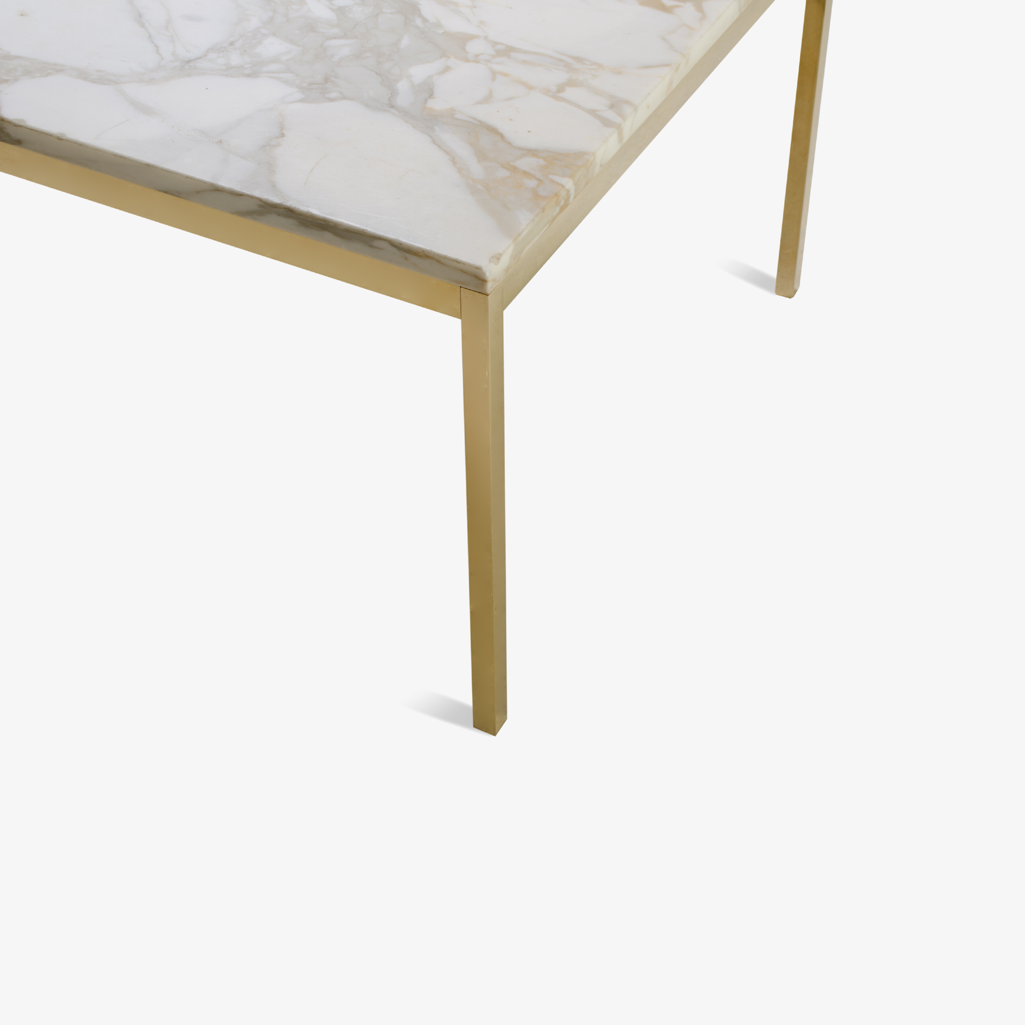 Florence Knoll Coffee Table with Calacatta Marble, 24k Gold Edition3.png