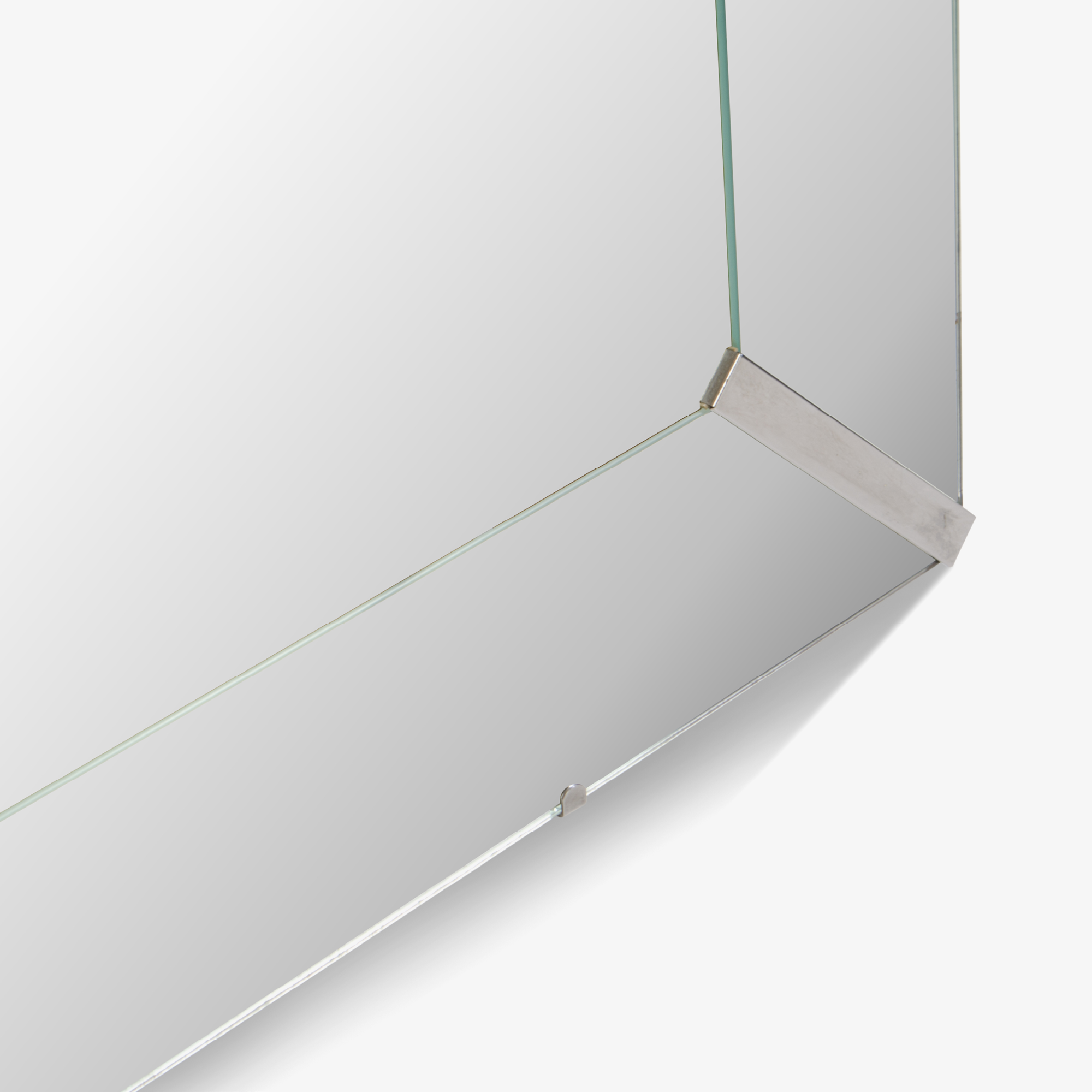 Grand Beveled Mirror with Nickel Accents