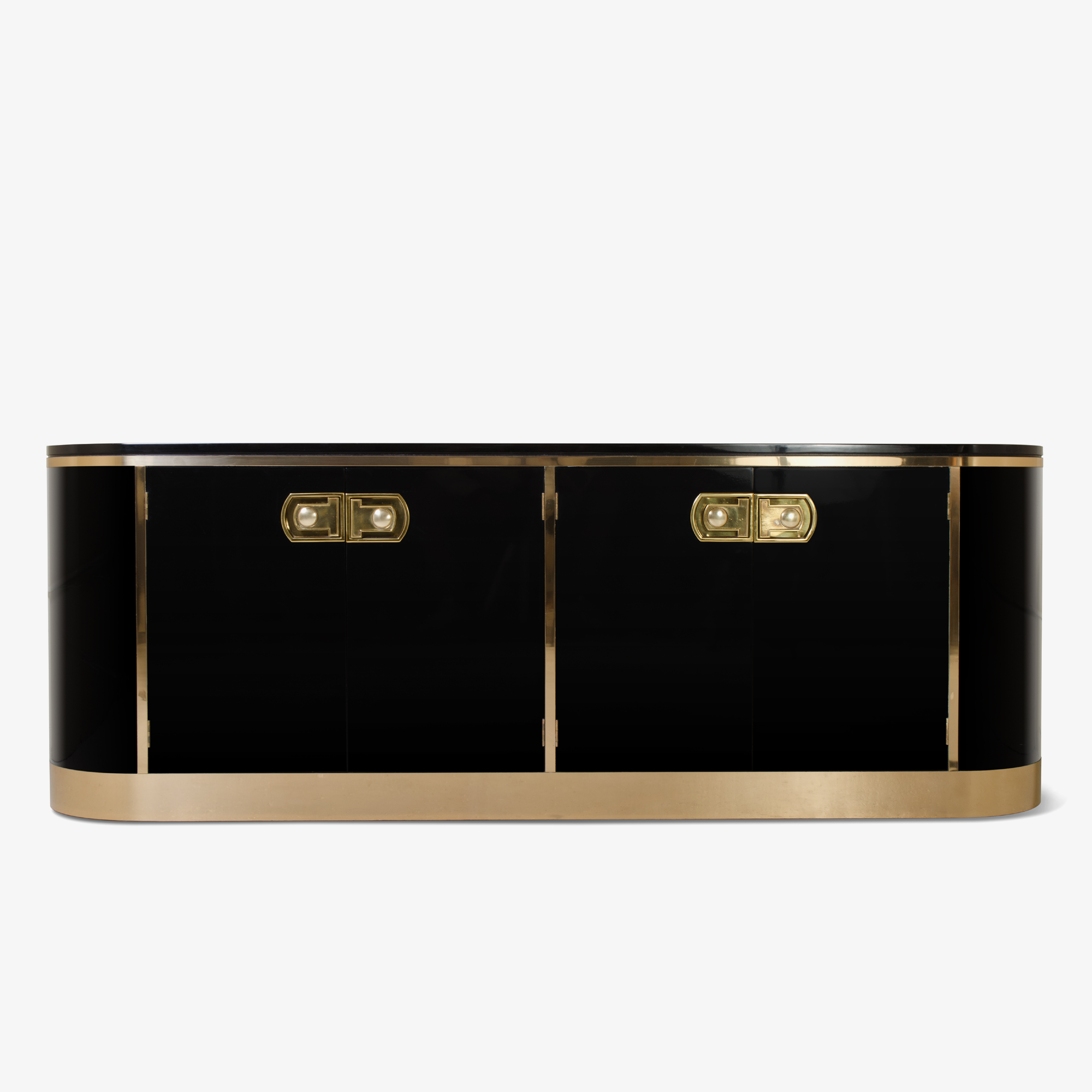 Mastercraft Lacquer & Brass Credenza
