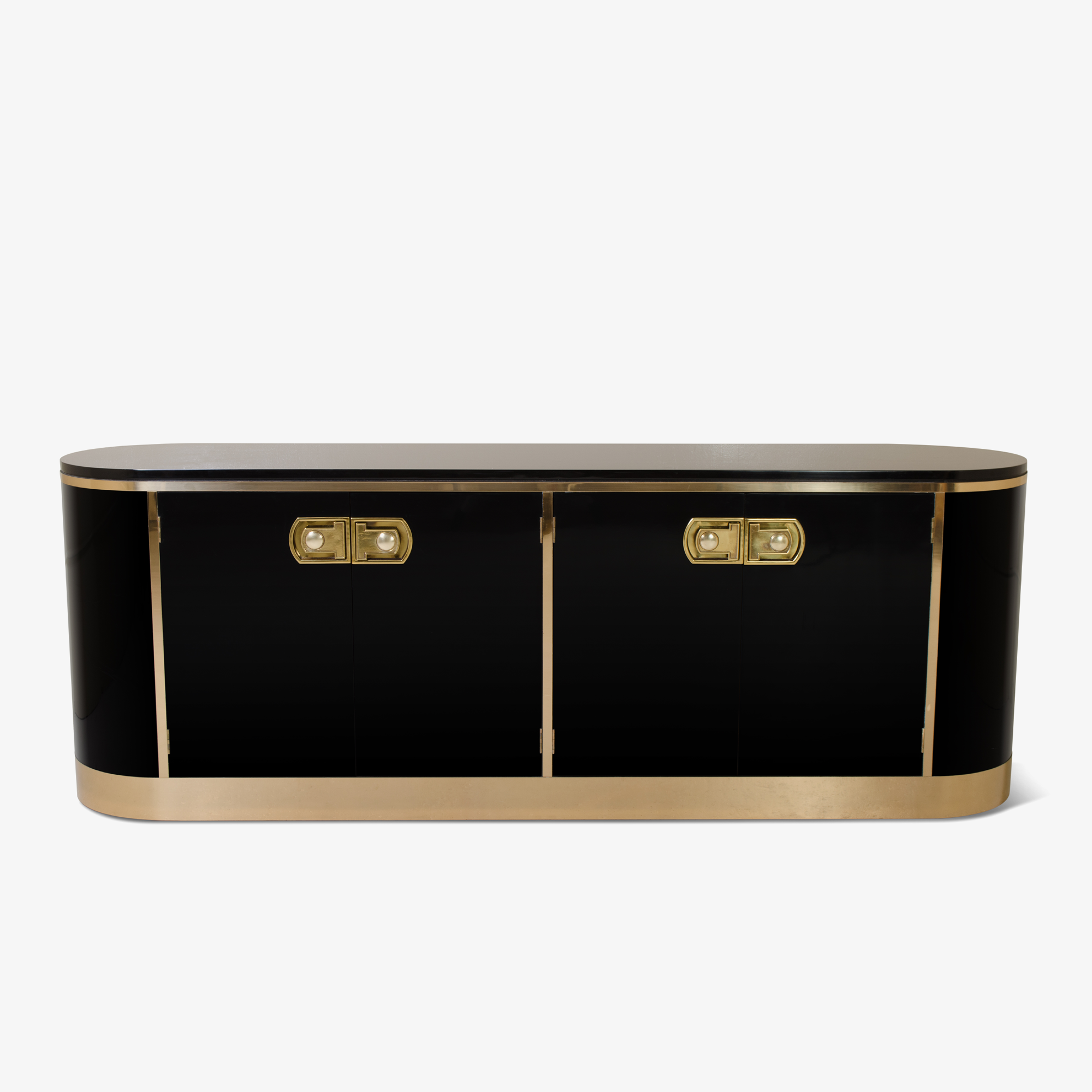 Mastercraft Lacquer & Brass Credenza