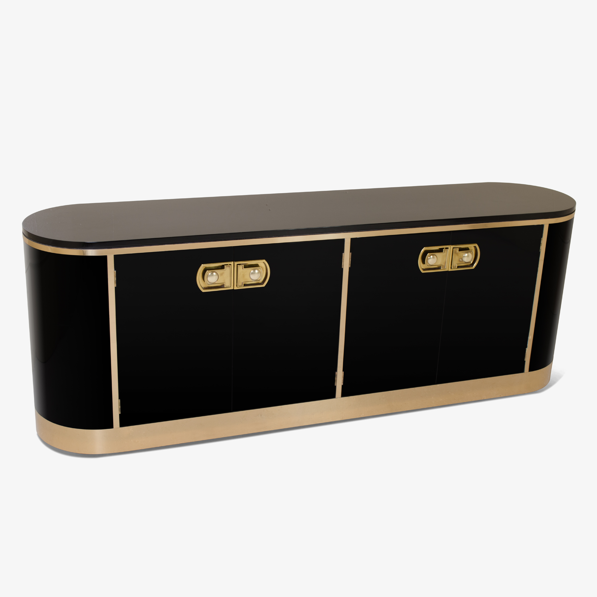 Mastercraft Lacquer & Brass Credenza