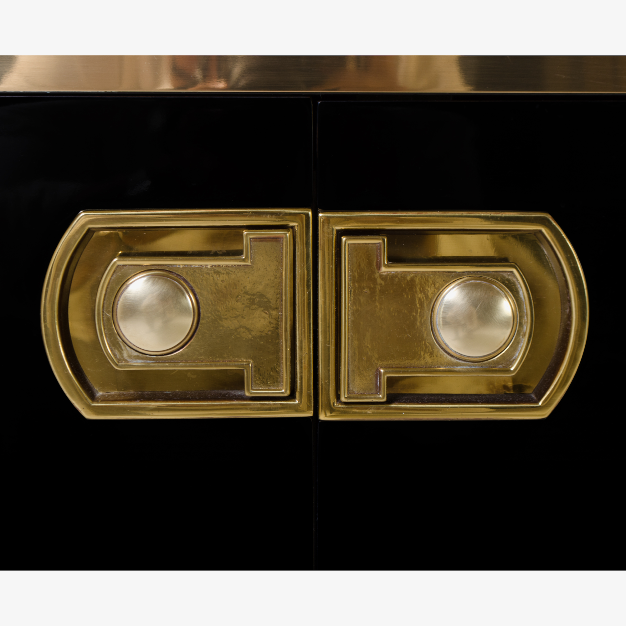 Mastercraft Lacquer & Brass Credenza
